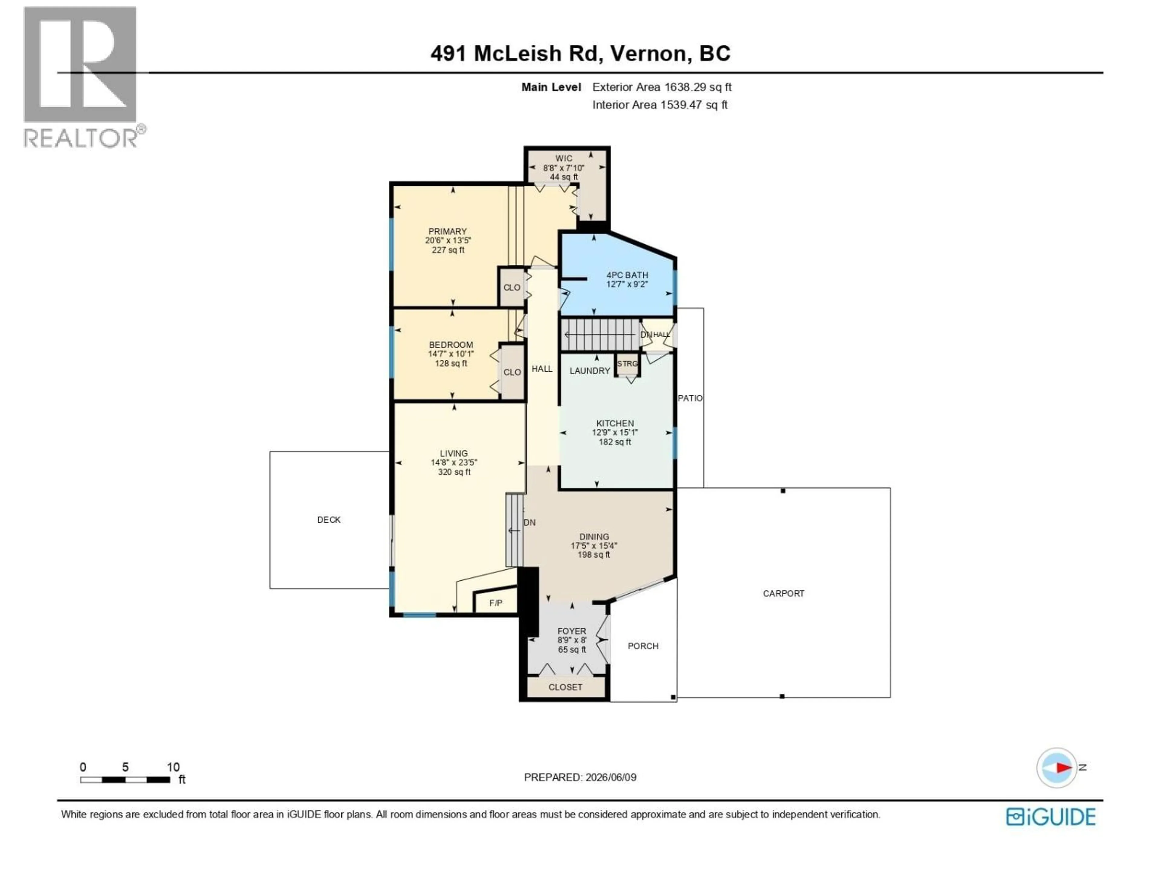 Floor plan for 491 MCLEISH ROAD, Vernon British Columbia V1B3H5