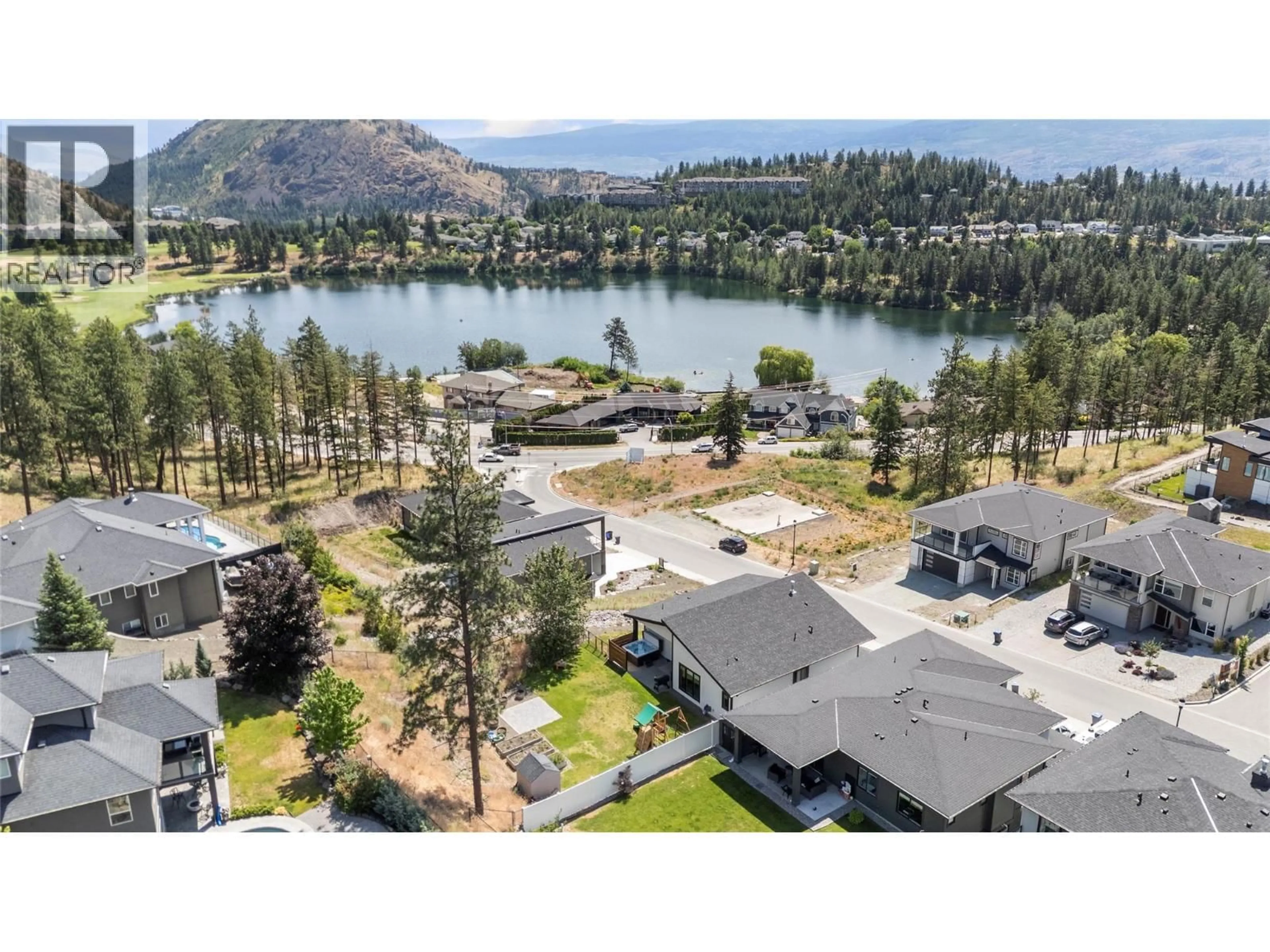 A pic from outside/outdoor area/front of a property/back of a property/a pic from drone, water/lake/river/ocean view for 2846 CANYON CREST DRIVE, West Kelowna British Columbia V4T3M6