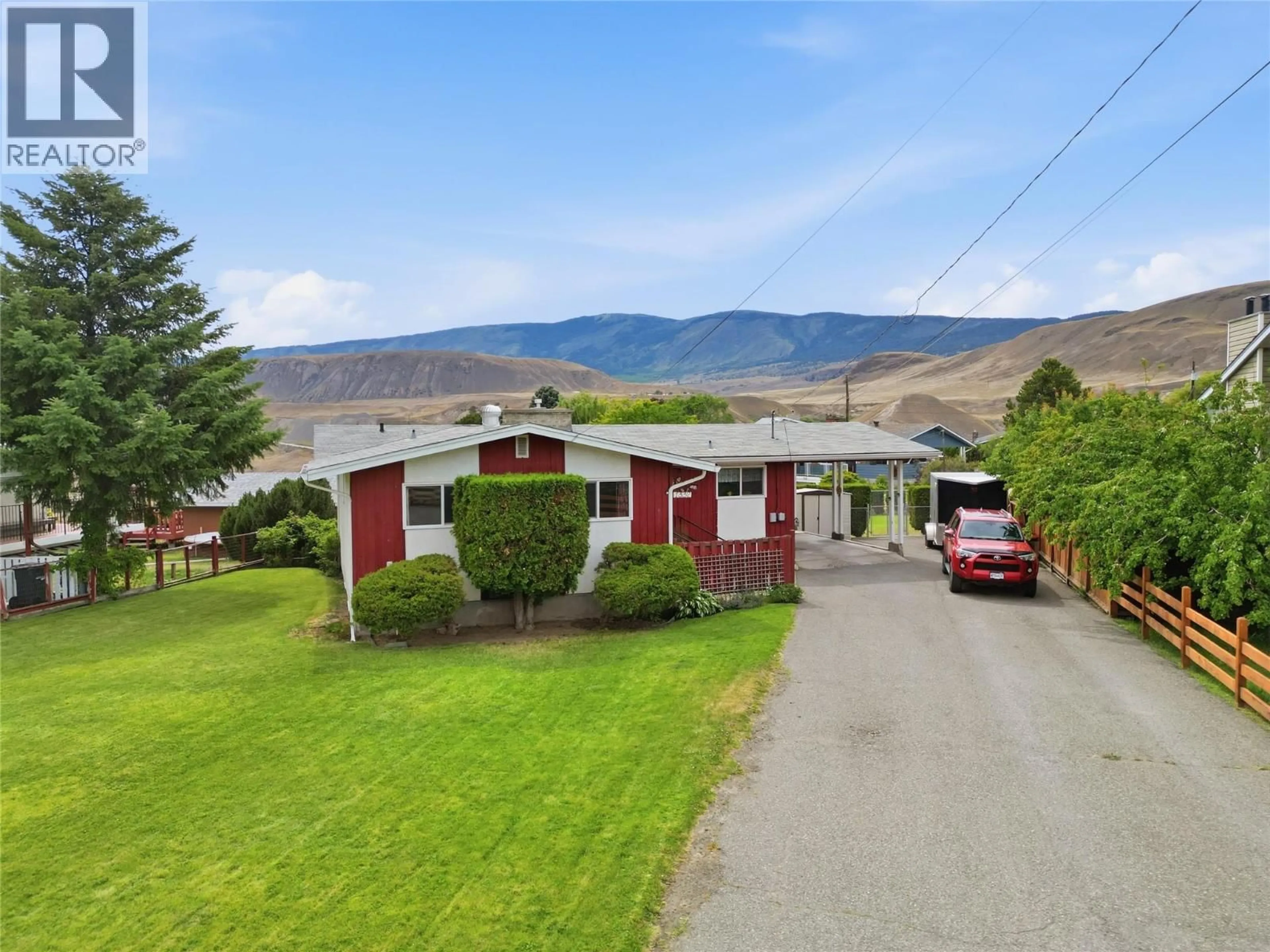 A pic from outside/outdoor area/front of a property/back of a property/a pic from drone, mountain view for 1332 MESA VISTA DRIVE, Ashcroft British Columbia V0K1A0