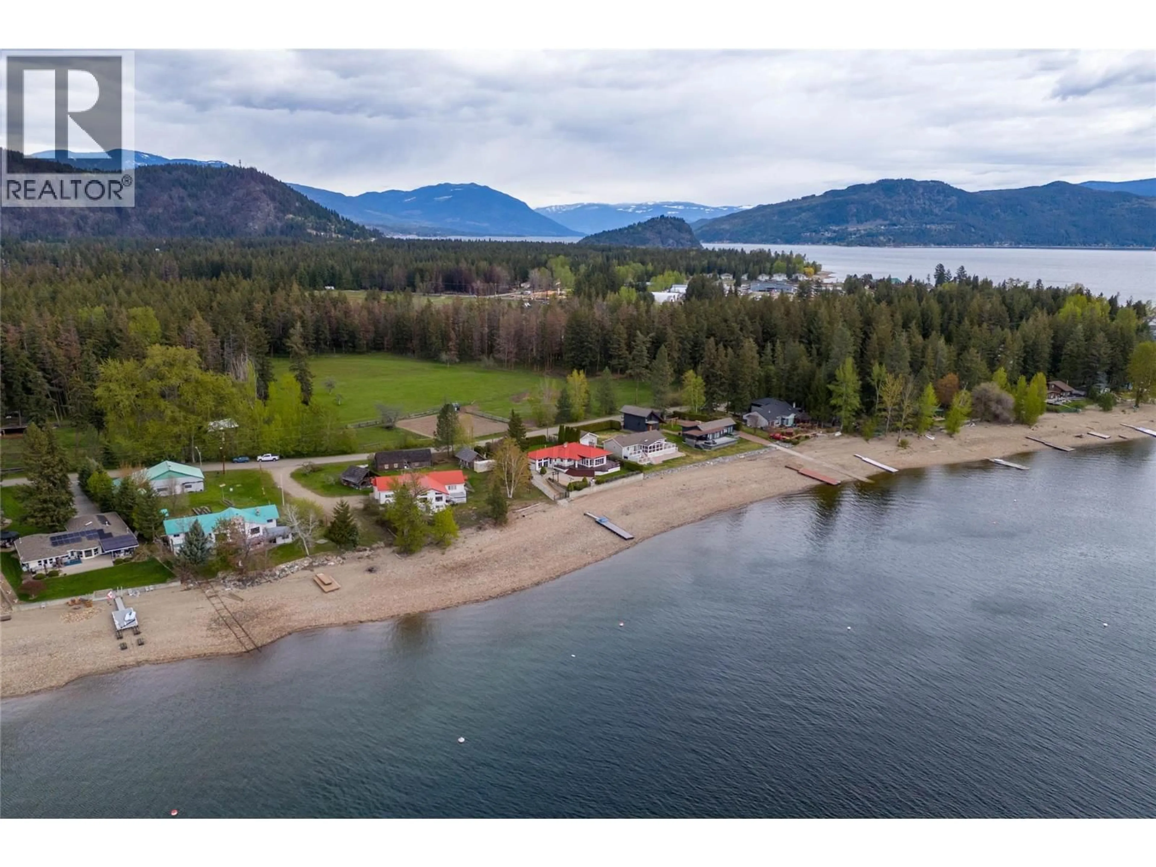 A pic from outside/outdoor area/front of a property/back of a property/a pic from drone, water/lake/river/ocean view for 3726 ZINCK ROAD, Scotch Creek British Columbia V0E1M5