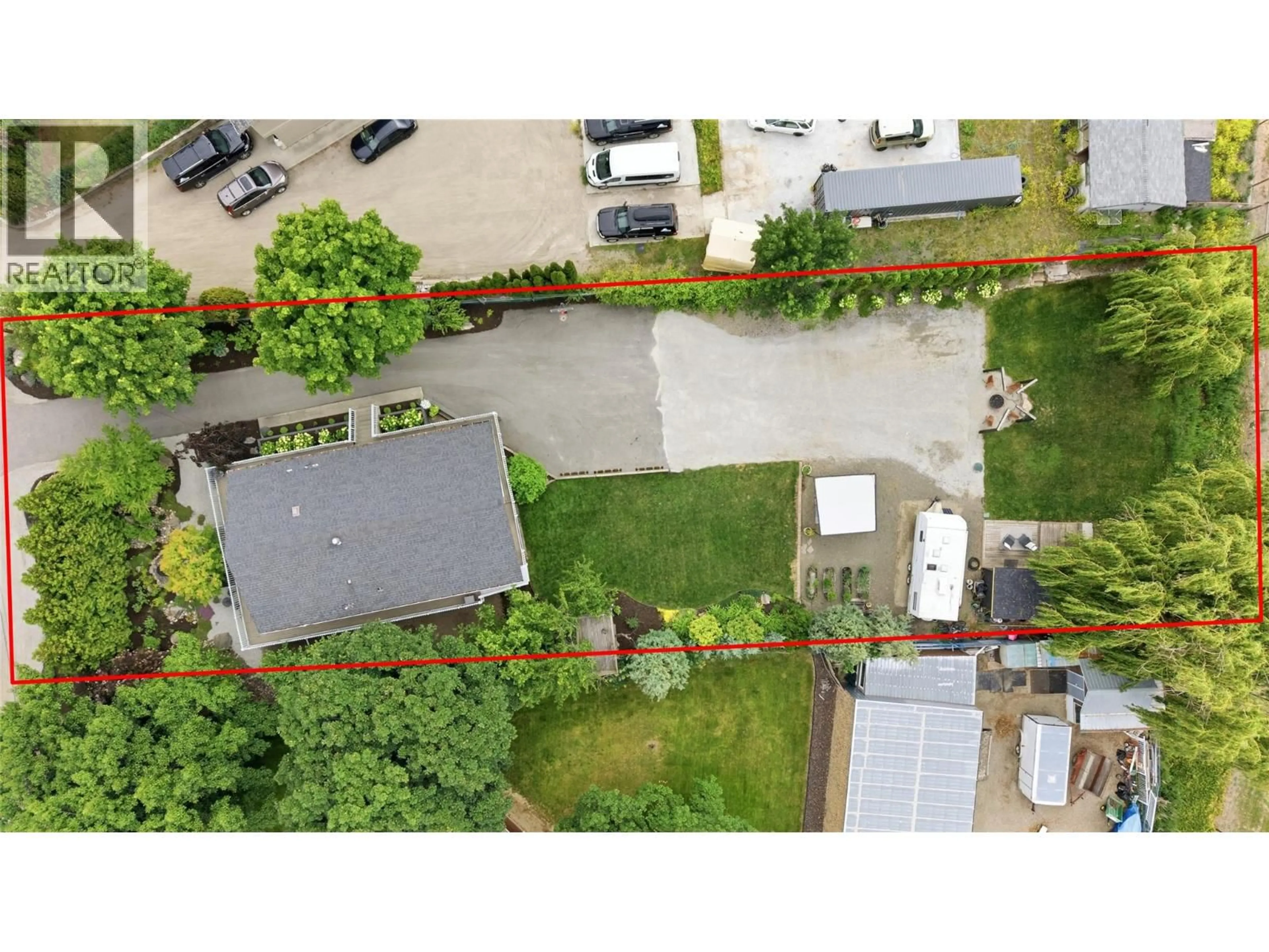 A pic from outside/outdoor area/front of a property/back of a property/a pic from drone, street for 2668 LONGHILL ROAD, Kelowna British Columbia V1V2G5