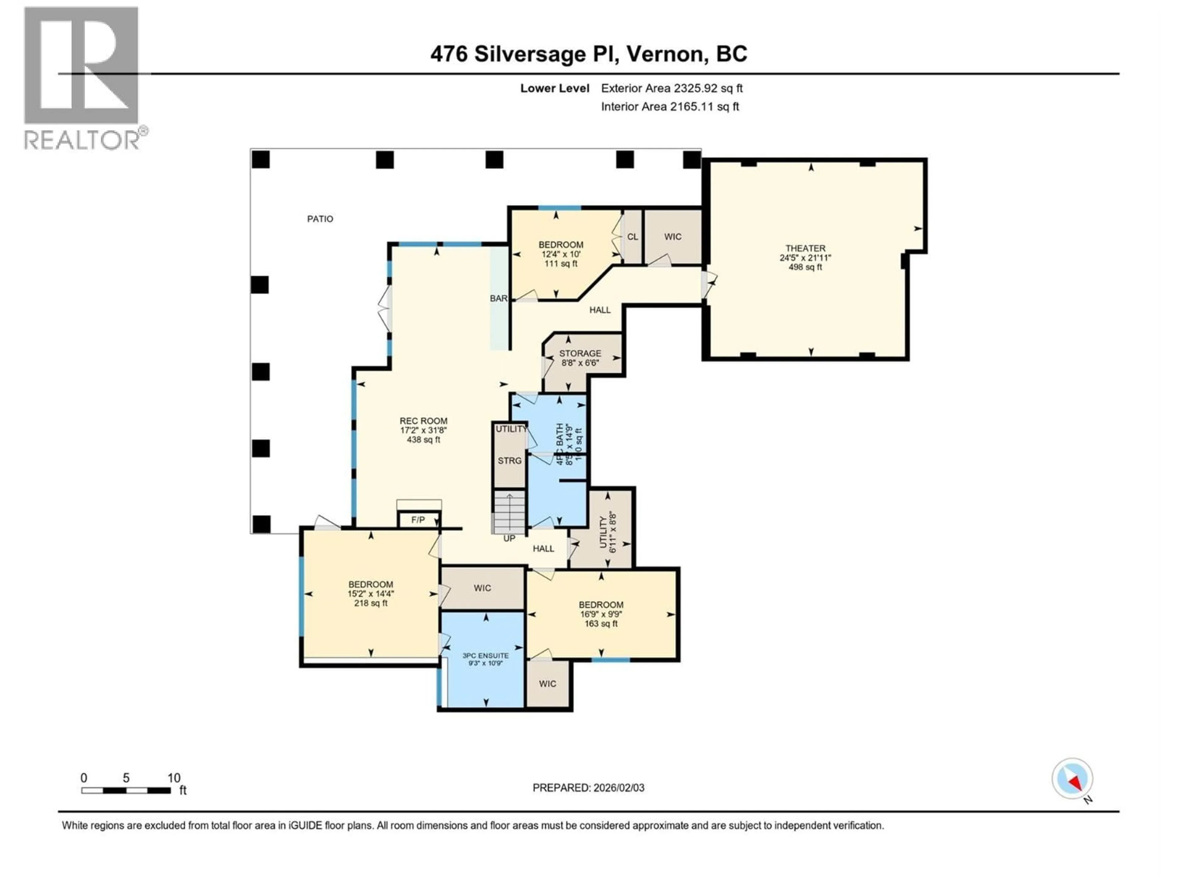 Floor plan for 476 SILVERSAGE PLACE, Vernon British Columbia V1H2J2