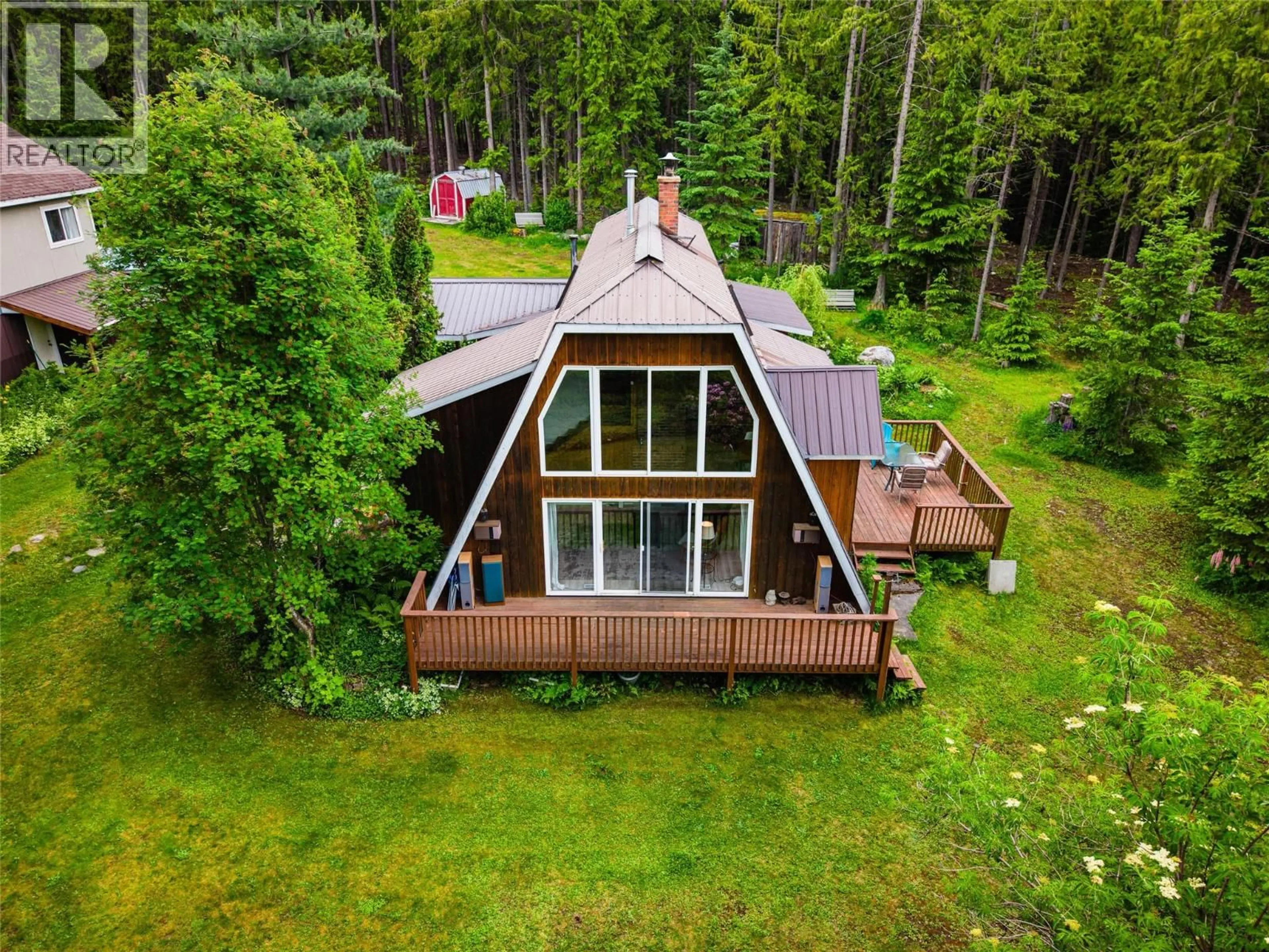 A pic from outside/outdoor area/front of a property/back of a property/a pic from drone, water/lake/river/ocean view for 7346 HARROP PROCTER ROAD, Procter British Columbia V1L6R4