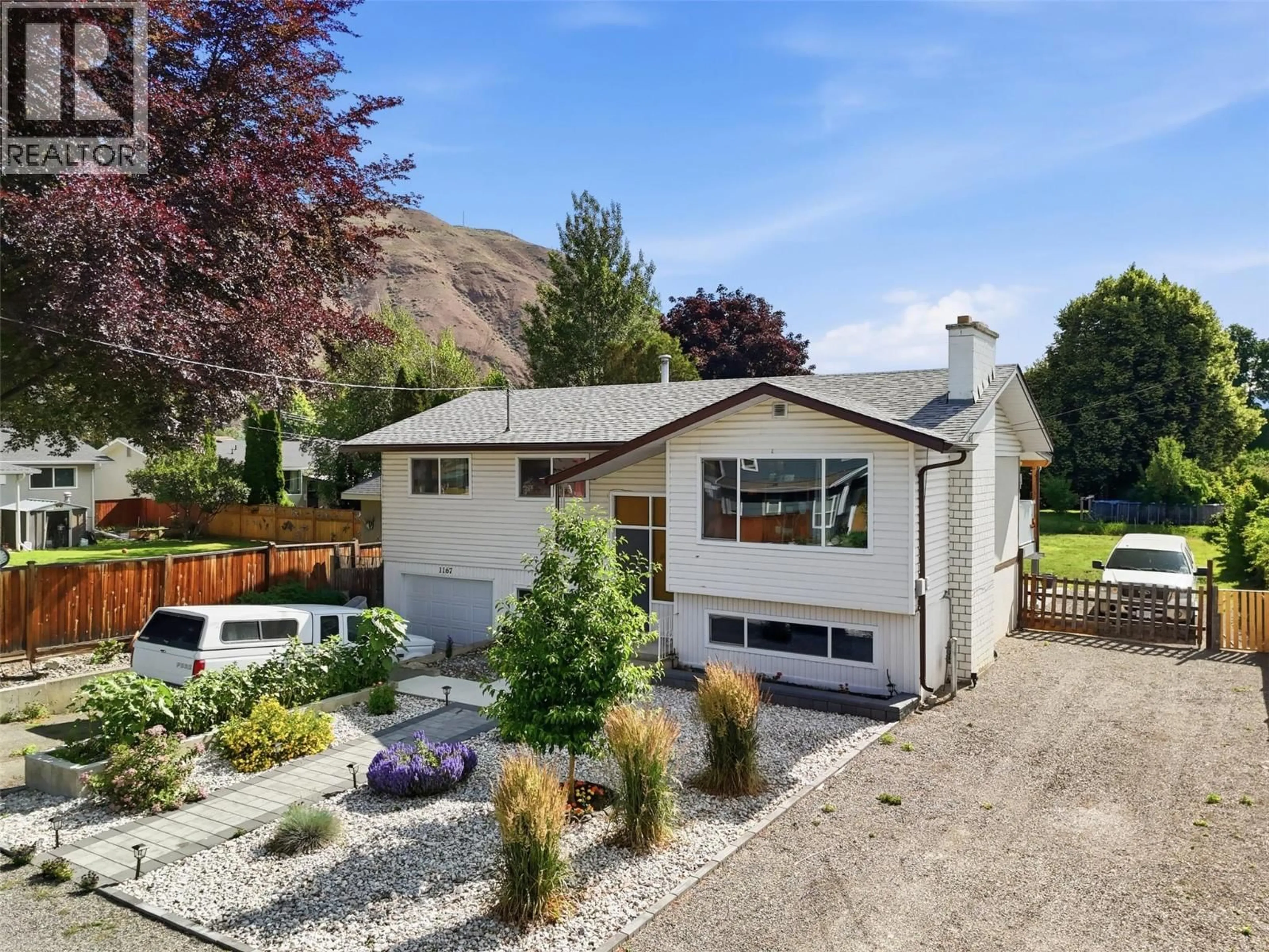 A pic from outside/outdoor area/front of a property/back of a property/a pic from drone, mountain view for 1167 SCHREINER STREET, Kamloops British Columbia V2B5W7