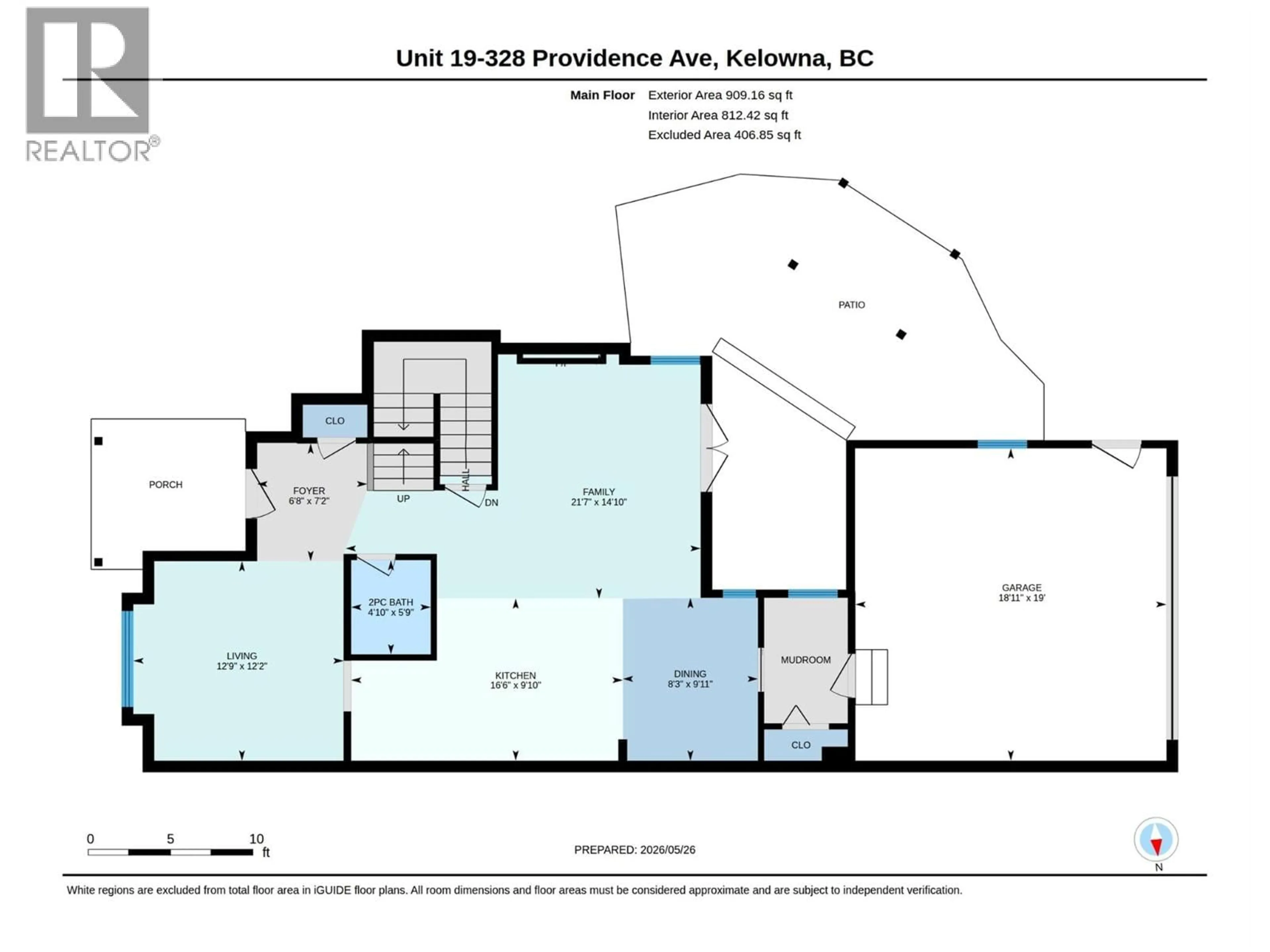 Floor plan for 19 - 328 PROVIDENCE AVENUE, Kelowna British Columbia V1W5A5