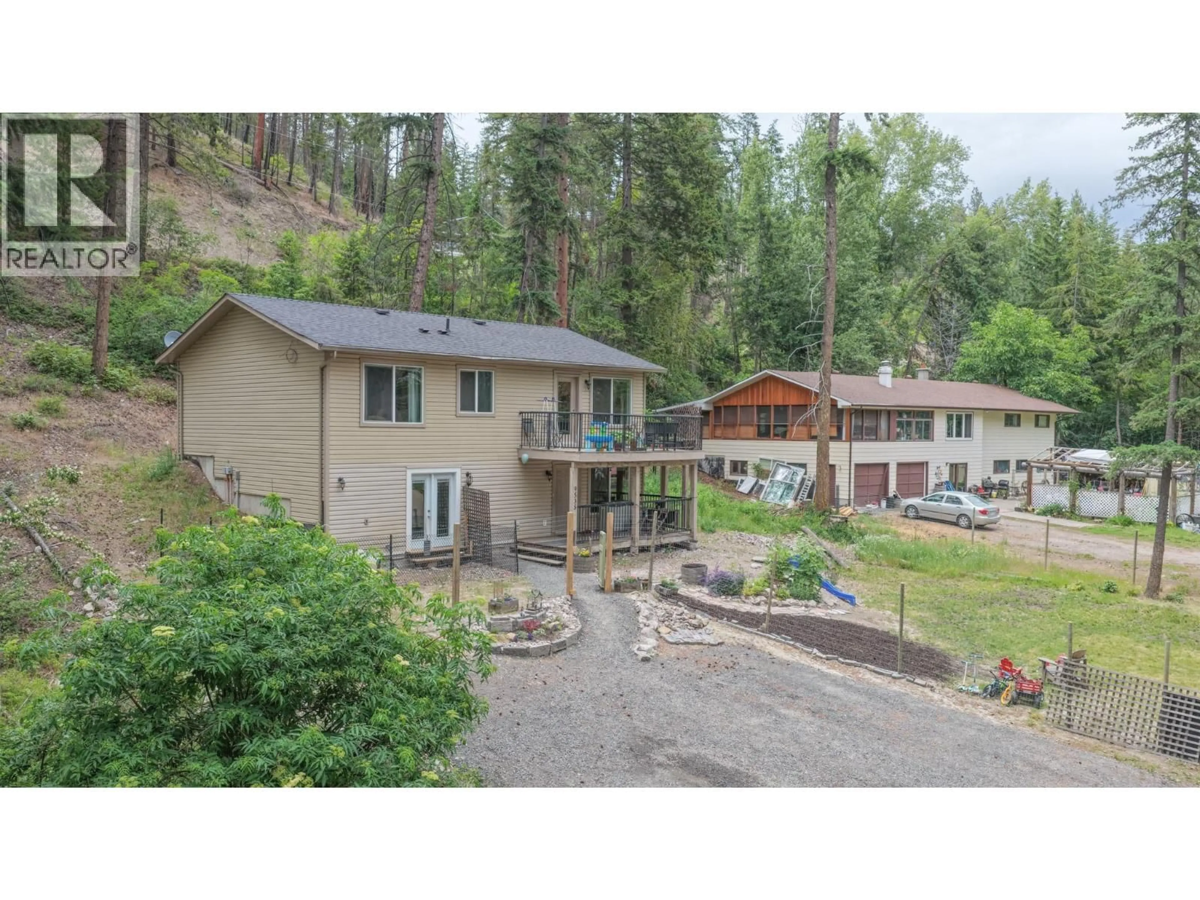 A pic from outside/outdoor area/front of a property/back of a property/a pic from drone, unknown for 9535 KEITHLEY ROAD, Vernon British Columbia V1H2E5
