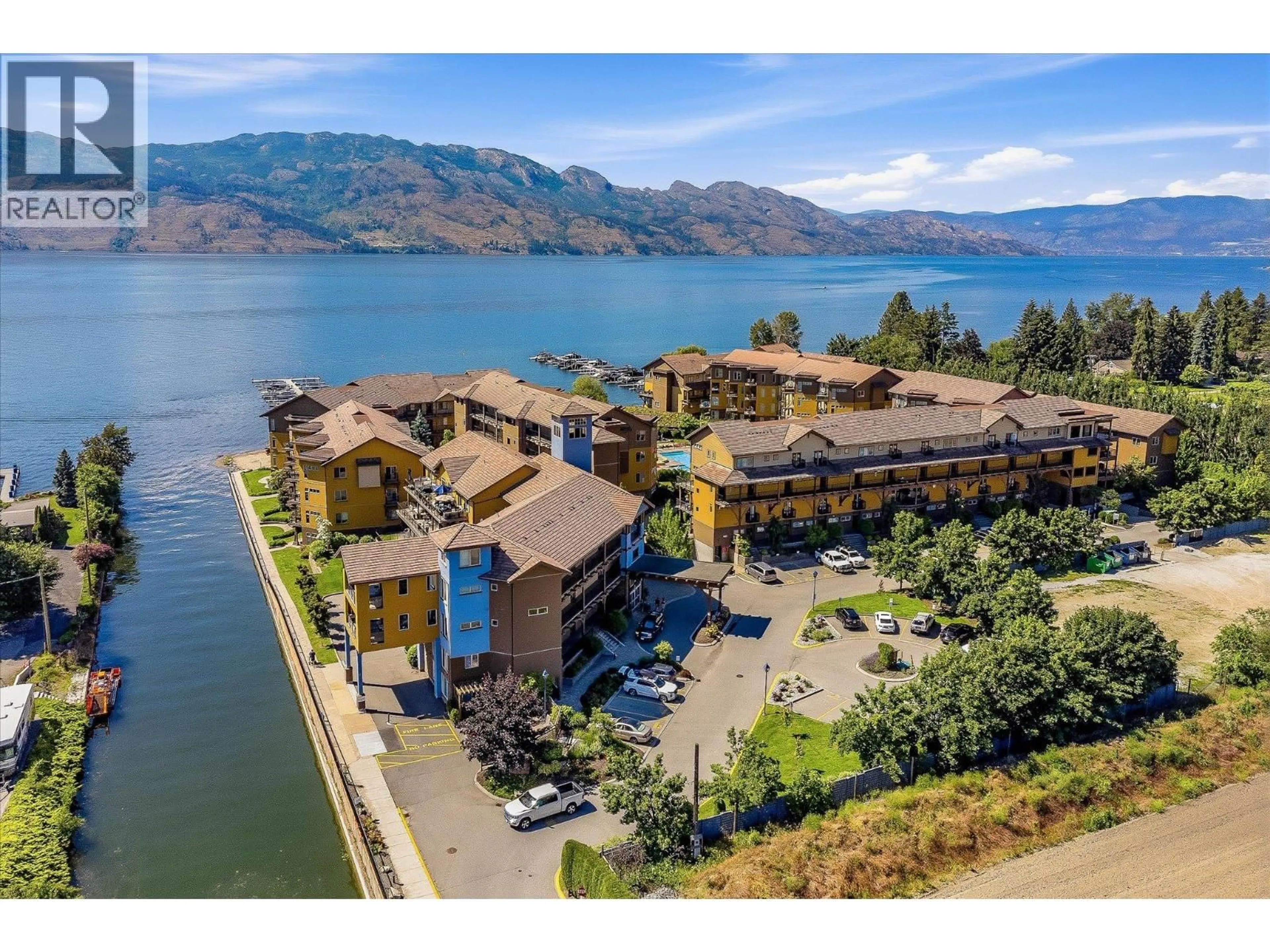 A pic from outside/outdoor area/front of a property/back of a property/a pic from drone, water/lake/river/ocean view for 6201 - 4026 PRITCHARD DRIVE, West Kelowna British Columbia V4T1X2