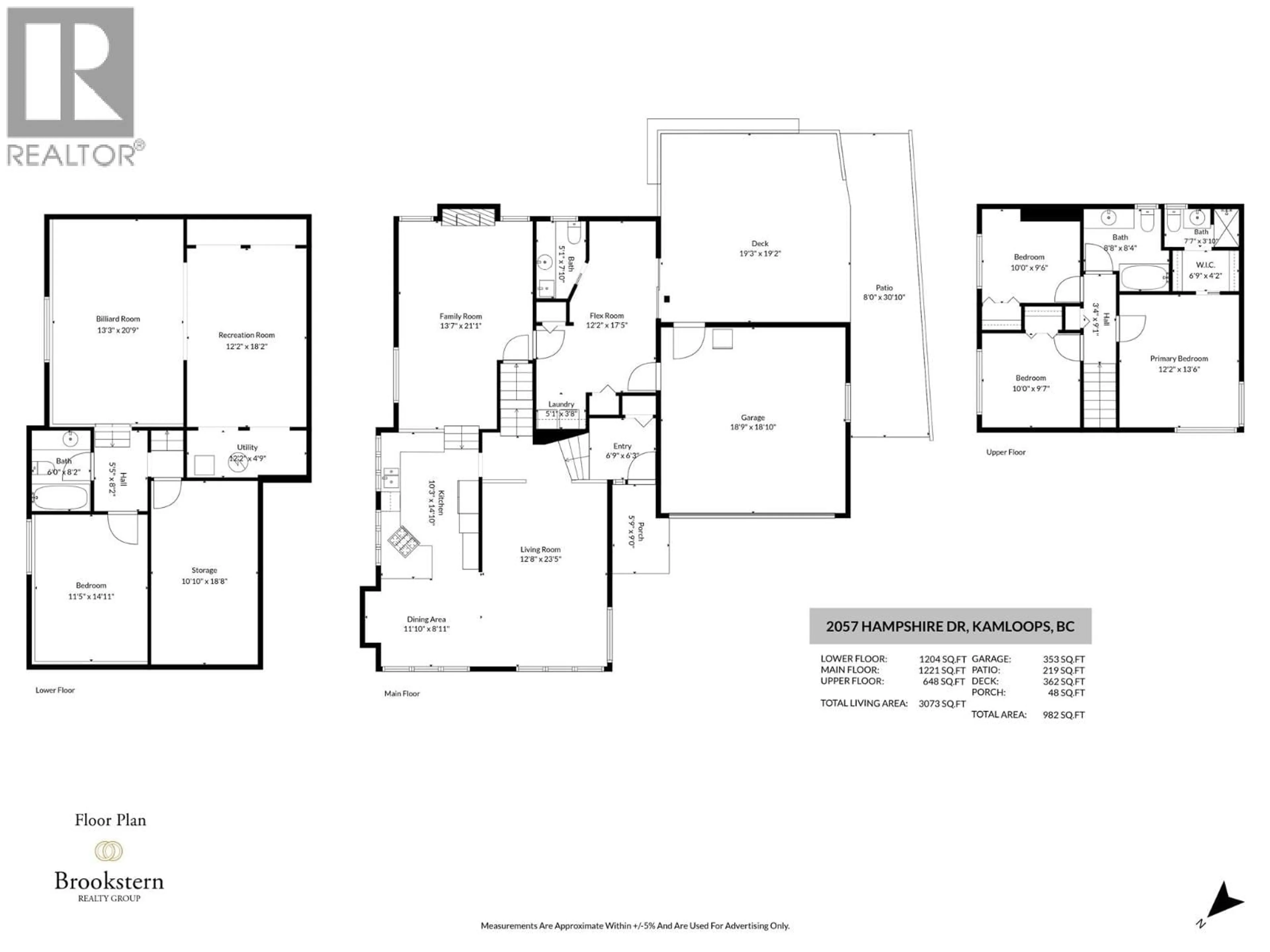 Floor plan for 2057 HAMPSHIRE DRIVE, Kamloops British Columbia V1S1E9