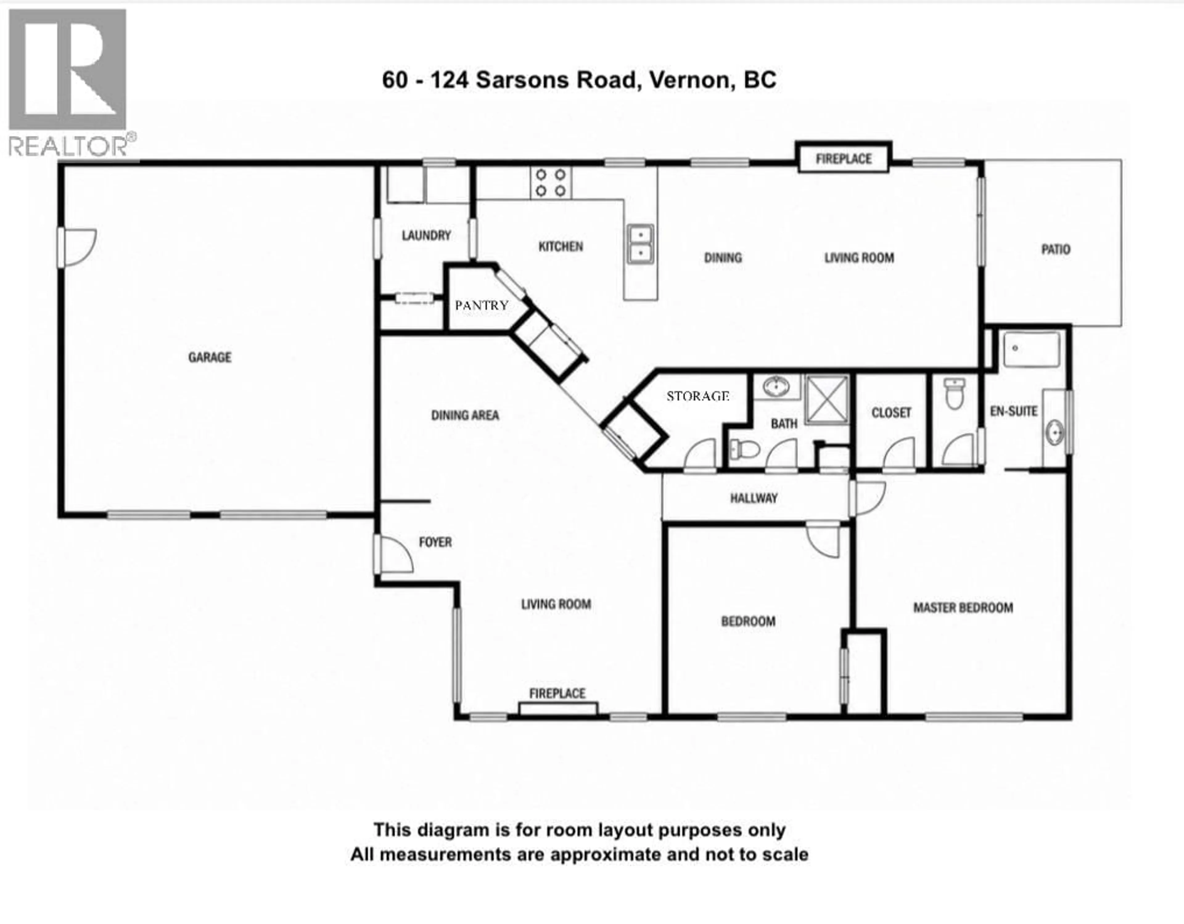 Floor plan for 60 - 124 SARSONS ROAD, Vernon British Columbia V1B2T9