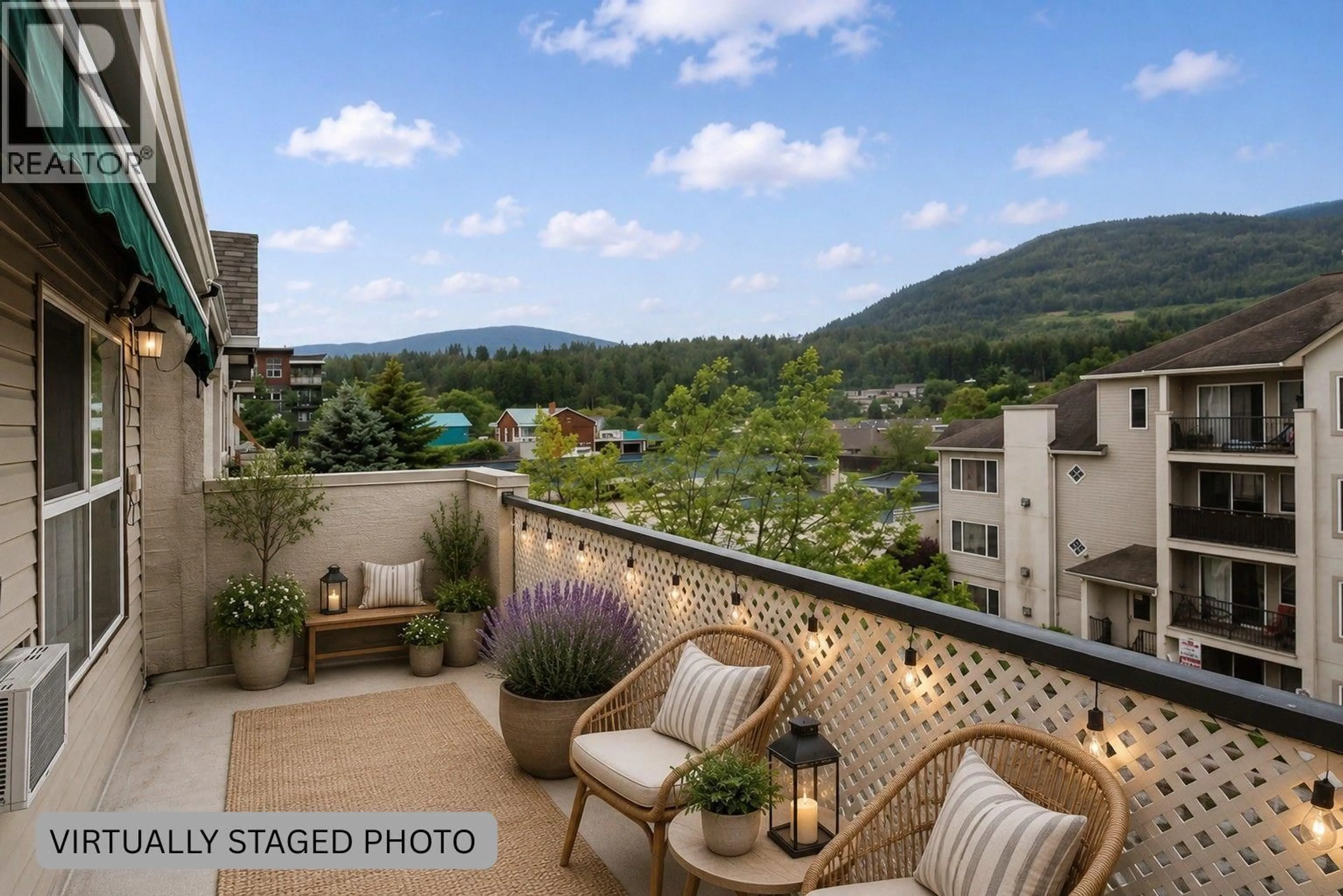 Patio, mountain view for 406 - 640 3 STREET SOUTHWEST, Salmon Arm British Columbia V1E2R3