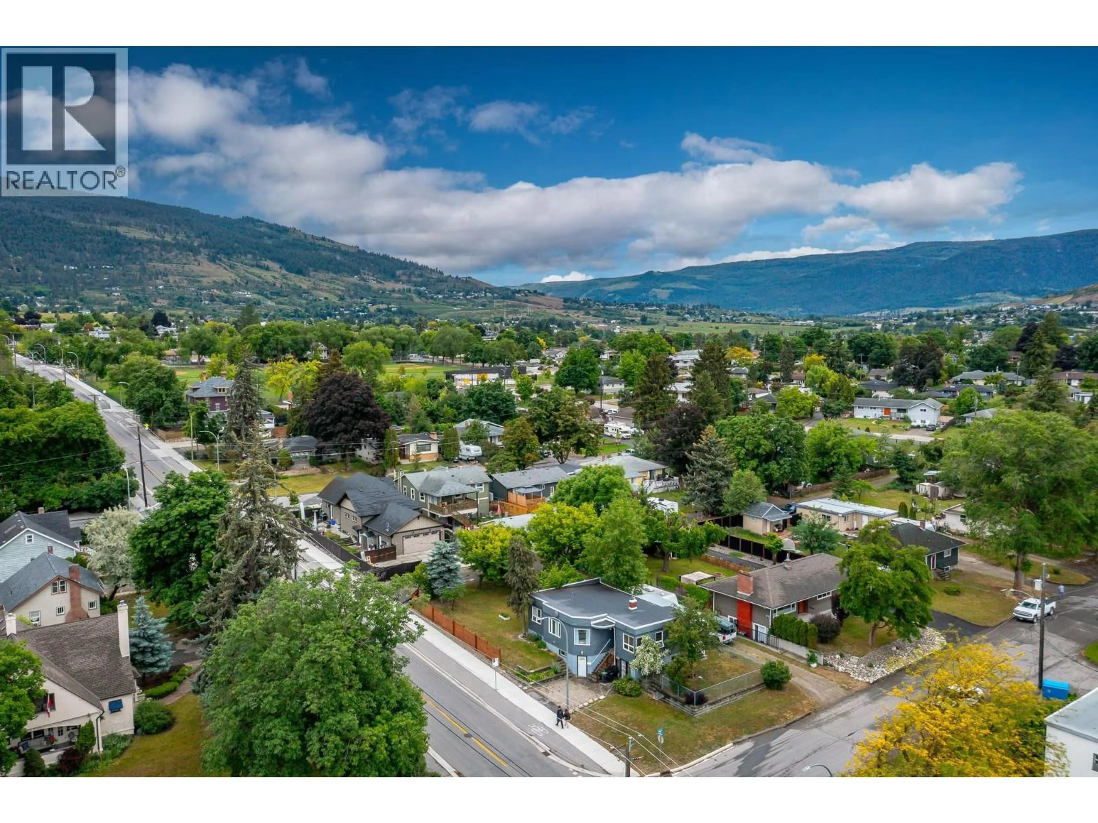 A pic from outside/outdoor area/front of a property/back of a property/a pic from drone, mountain view for 1906 32 AVENUE, Vernon British Columbia V1T2J7