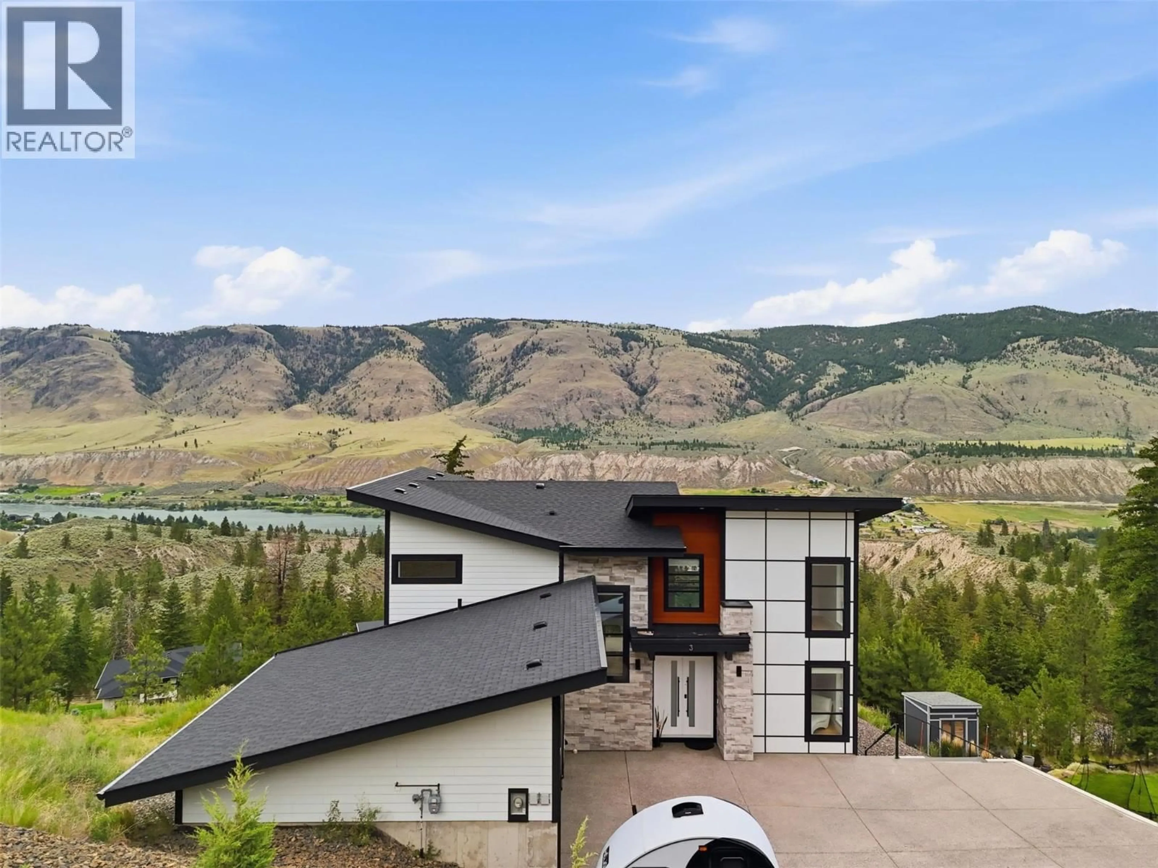 Home with vinyl exterior material, mountain view for 3 - 3100 KICKING HORSE DRIVE, Kamloops British Columbia V2E0B8