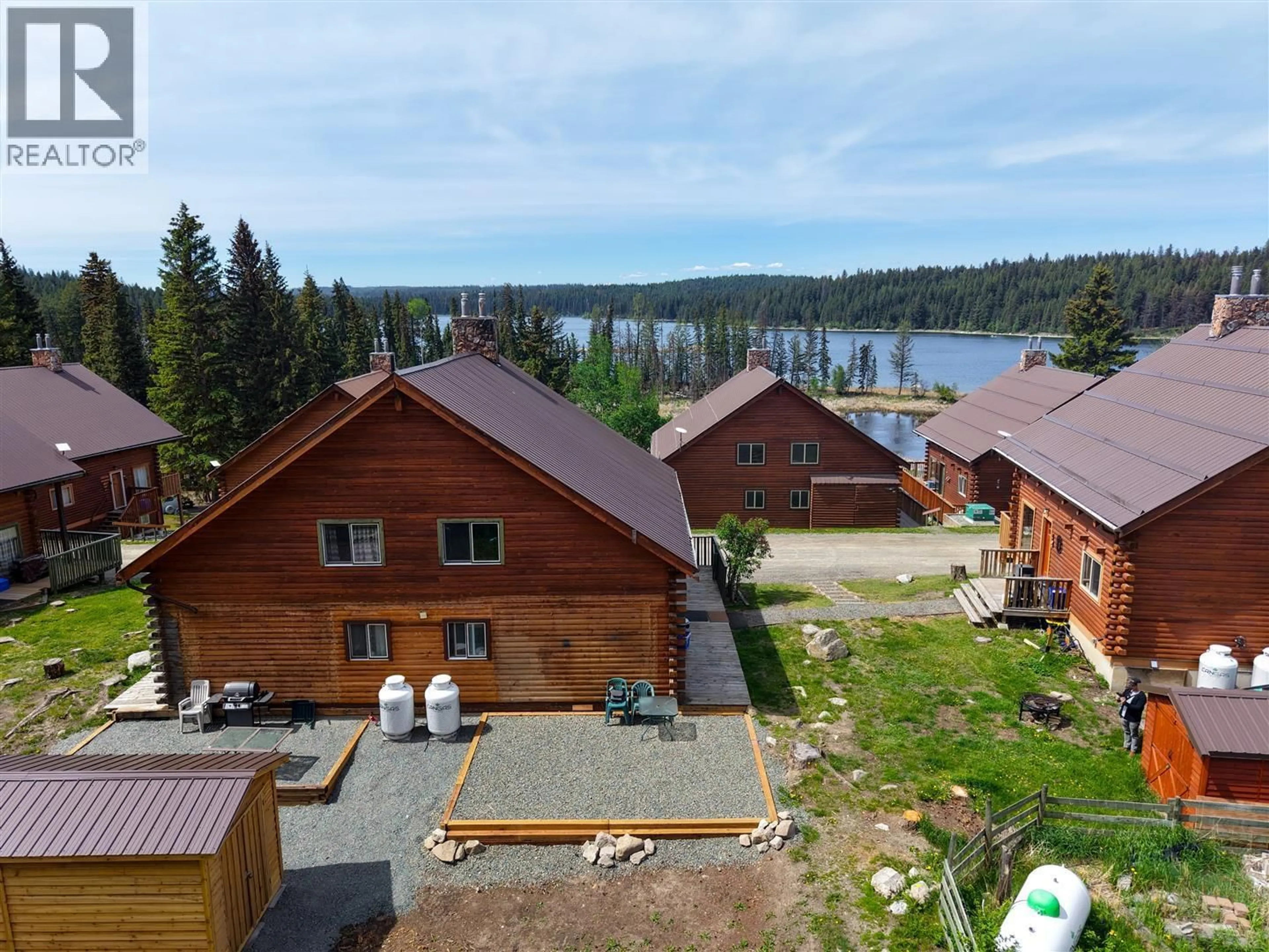 A pic from outside/outdoor area/front of a property/back of a property/a pic from drone, water/lake/river/ocean view for 14A - 7200 ROCHE LAKE ROAD, Kamloops British Columbia V2C5L7