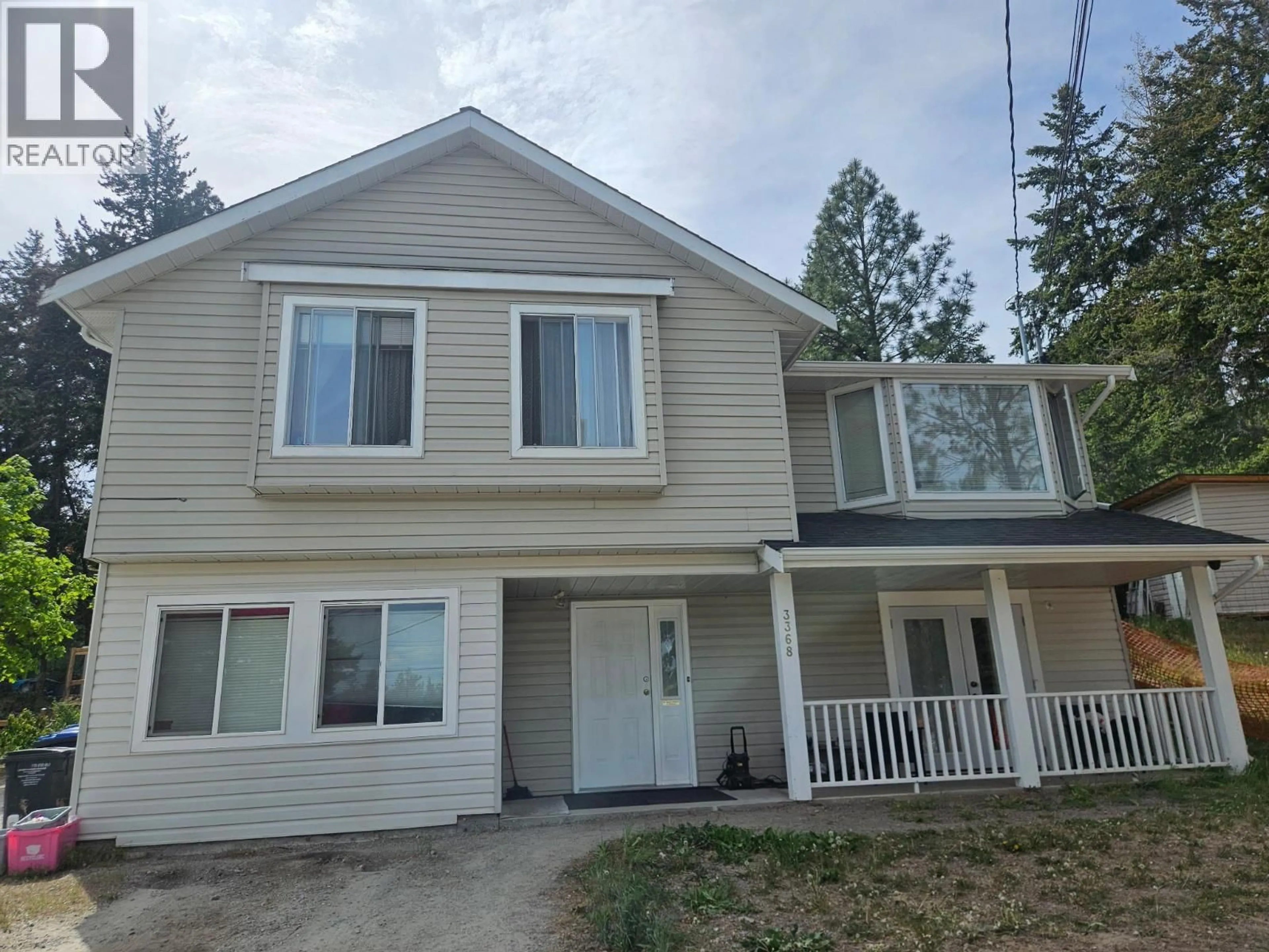 Home with vinyl exterior material, street for 3368 MCIVER ROAD, West Kelowna British Columbia V4T1G7