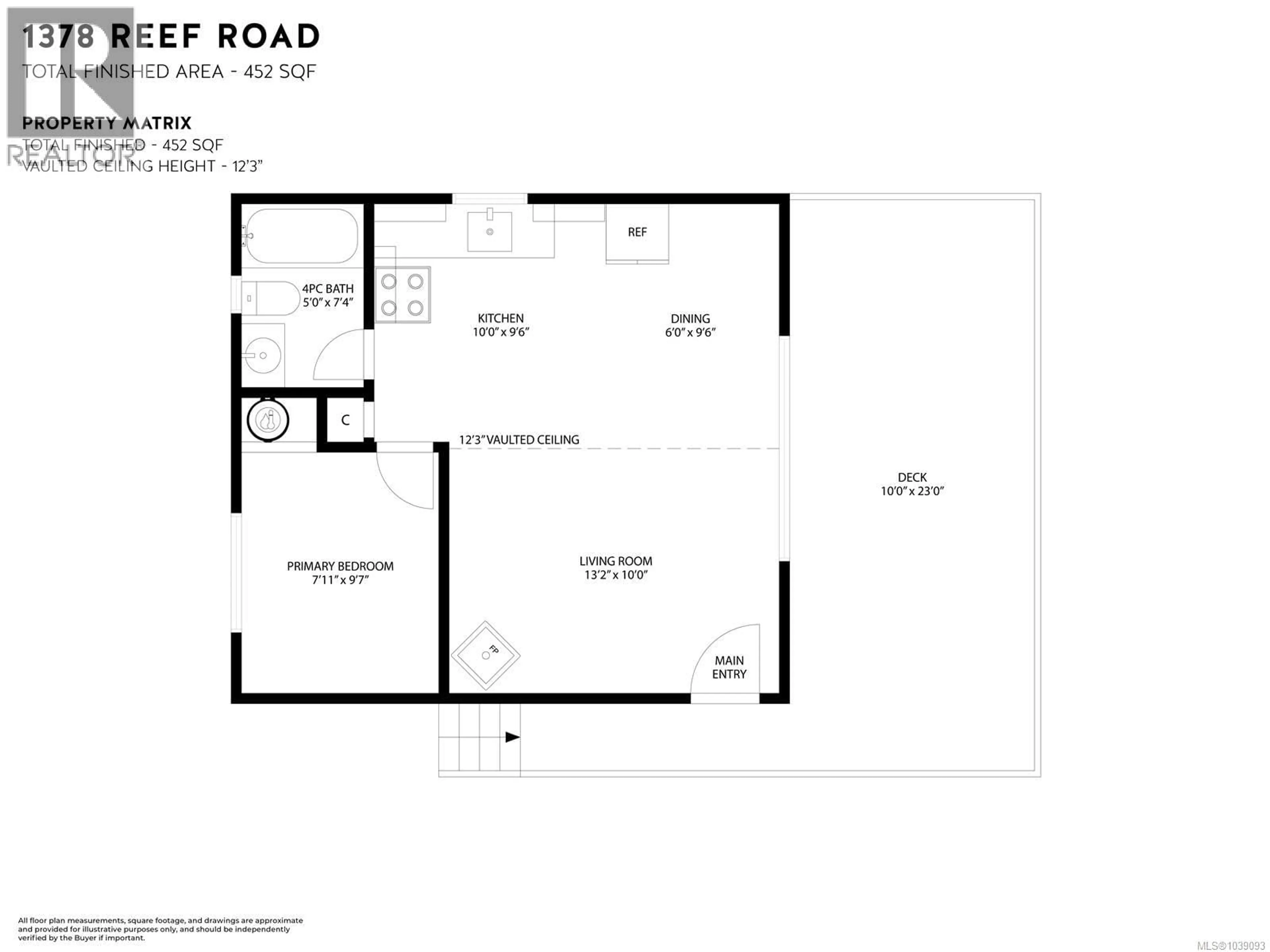 Floor plan for 1378 REEF ROAD, Nanoose Bay British Columbia V9P9B9