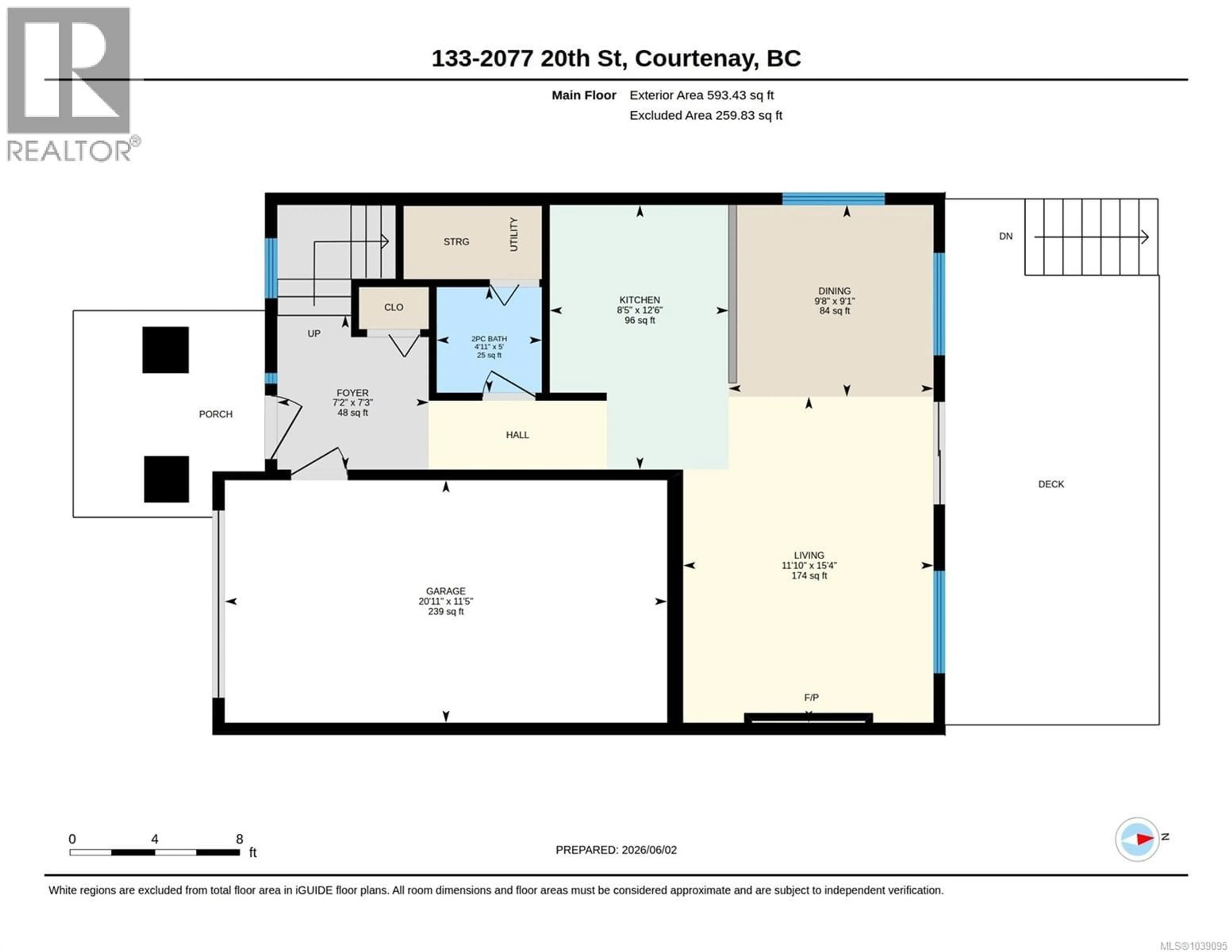 Floor plan for 133 - 2077 20TH STREET, Courtenay British Columbia V9N0G2
