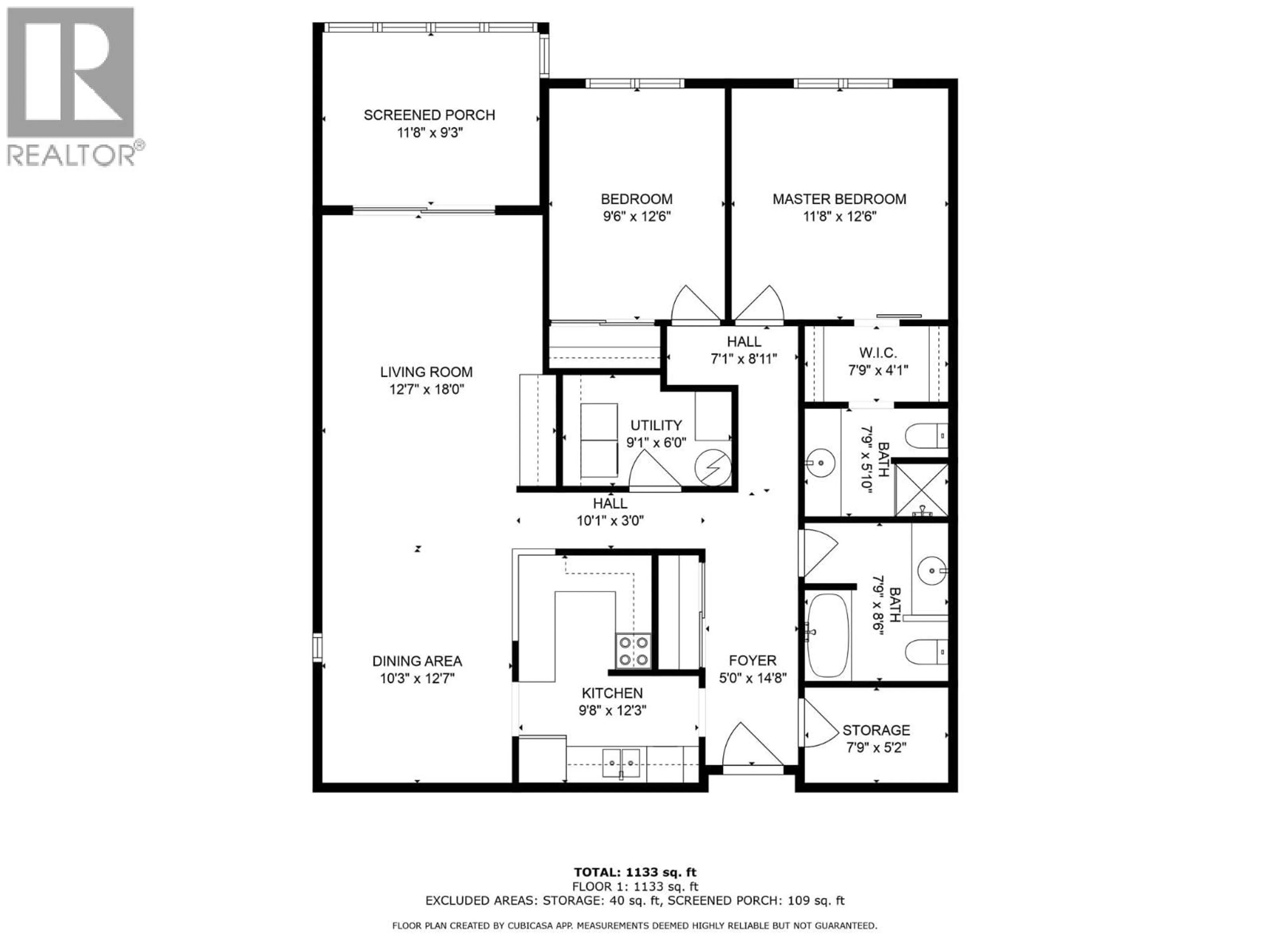 Floor plan for 108 - 1035 BERNARD AVENUE, Kelowna British Columbia V1Y6P7