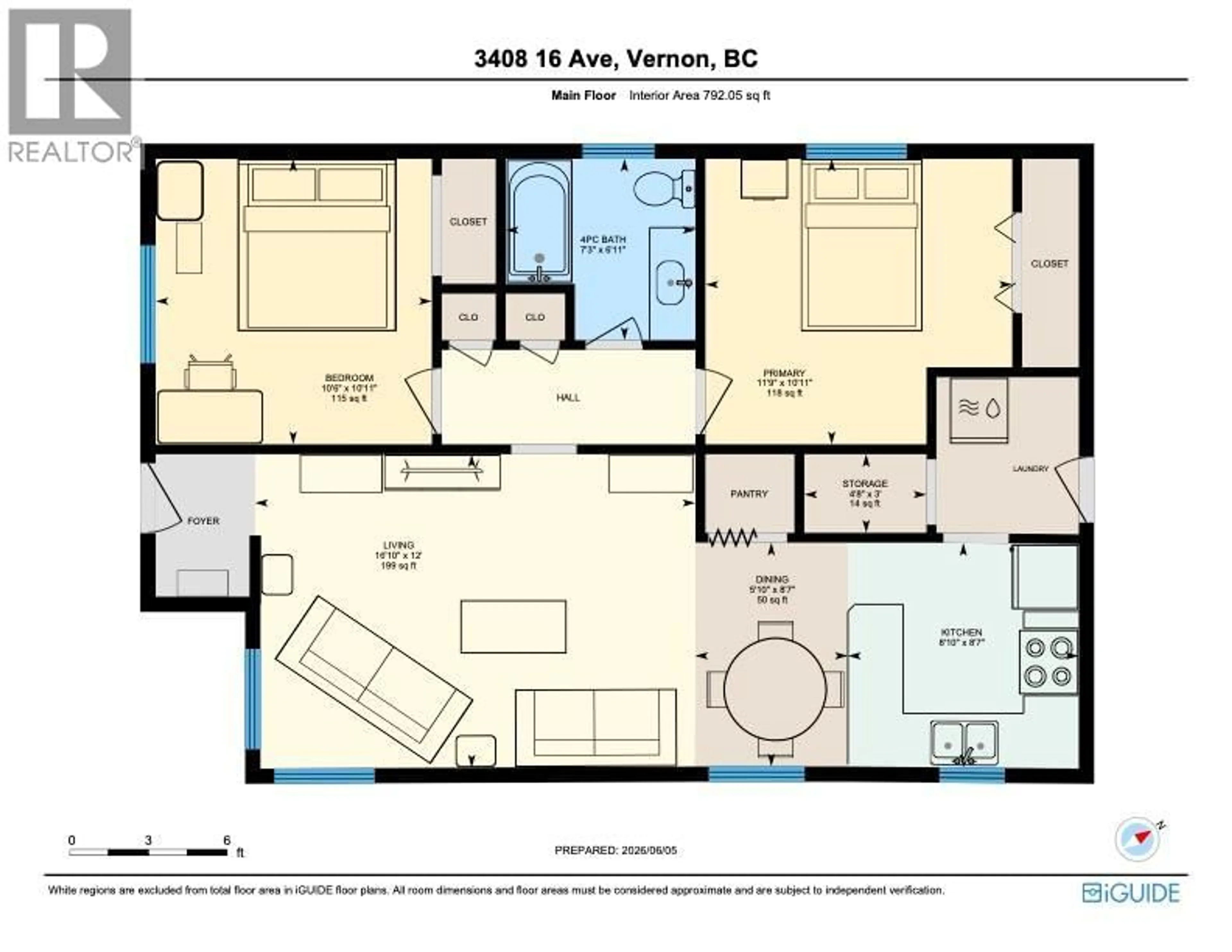 Floor plan for 3408 16TH AVENUE, Vernon British Columbia V1T1A8
