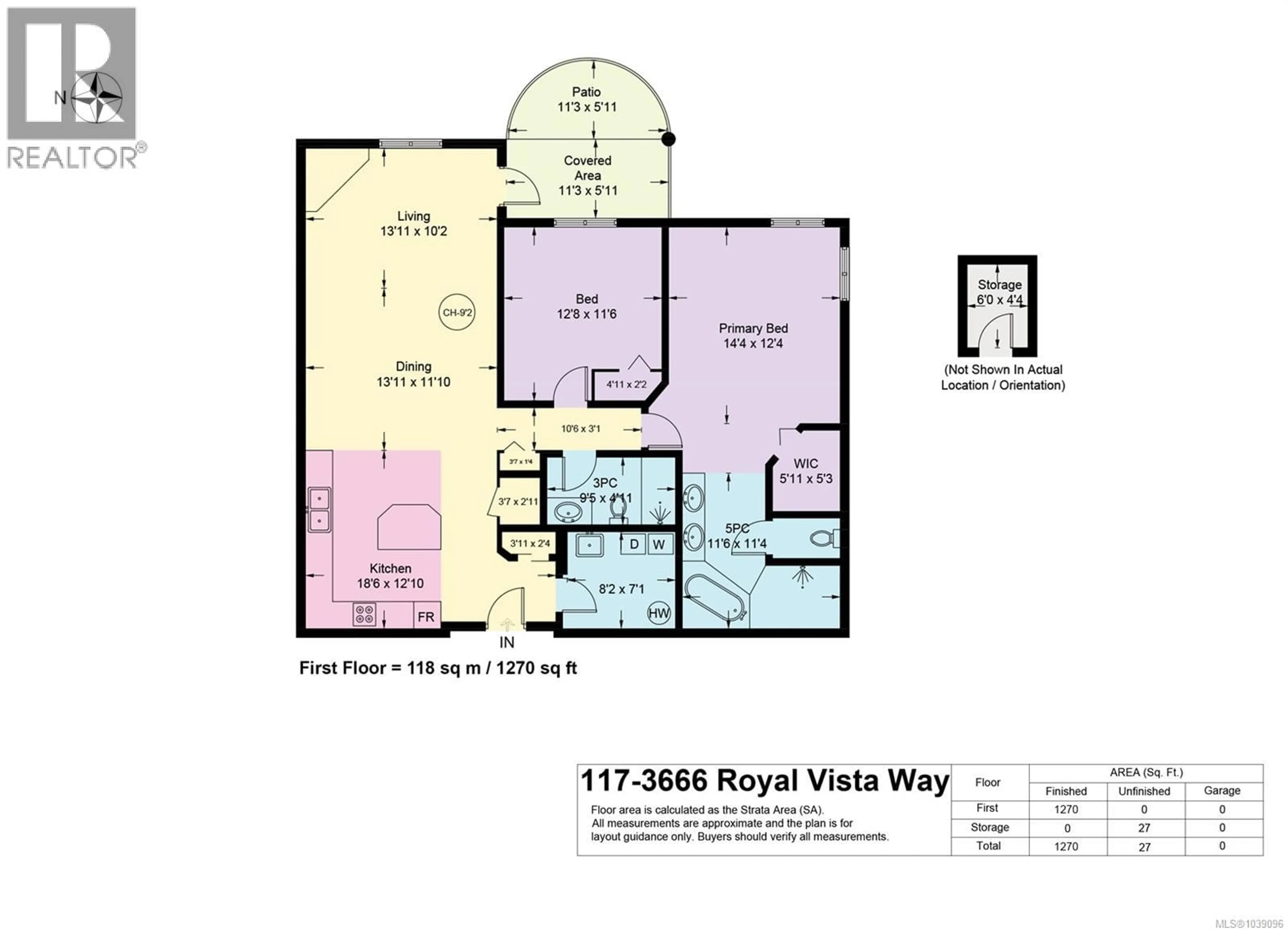 Floor plan for 117 - 3666 ROYAL VISTA WAY, Courtenay British Columbia V9N9X8