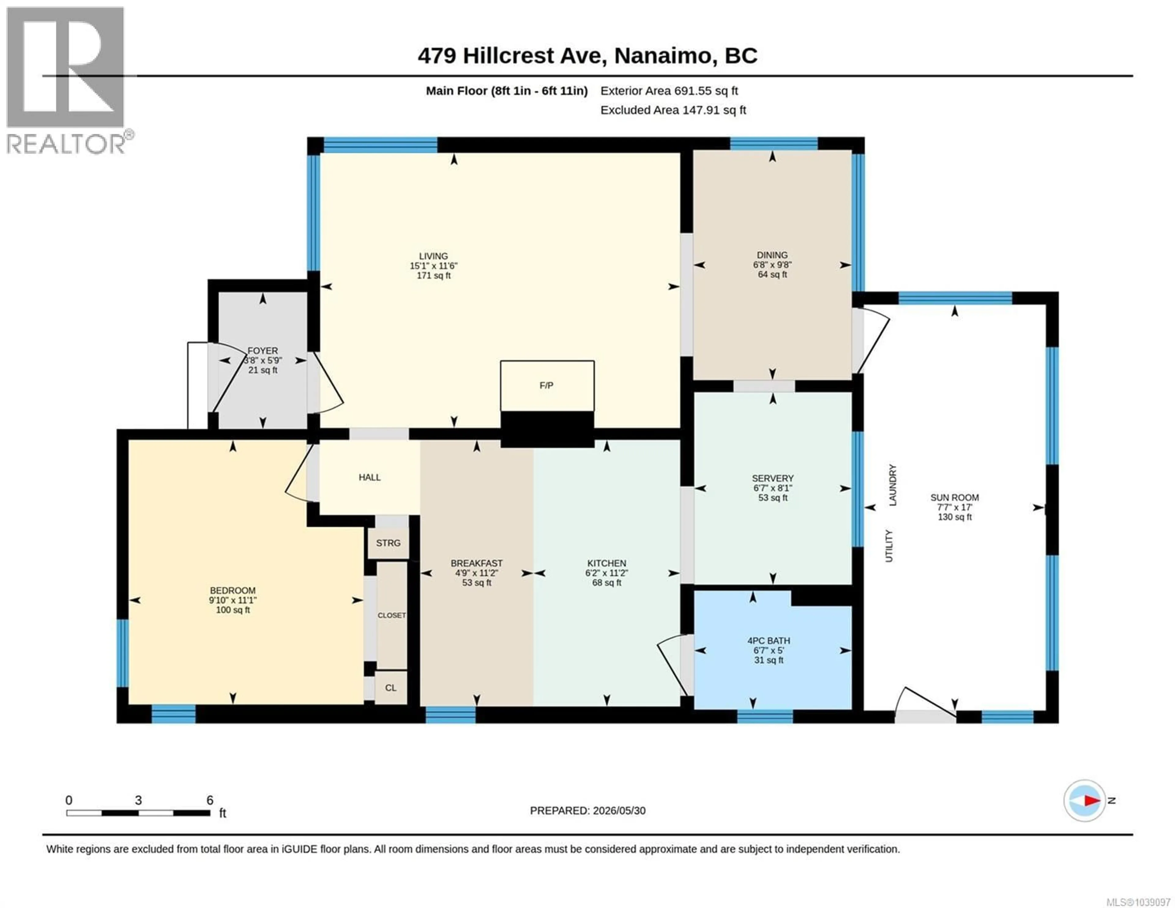 Floor plan for 479 HILLCREST AVENUE, Nanaimo British Columbia V9R3M3