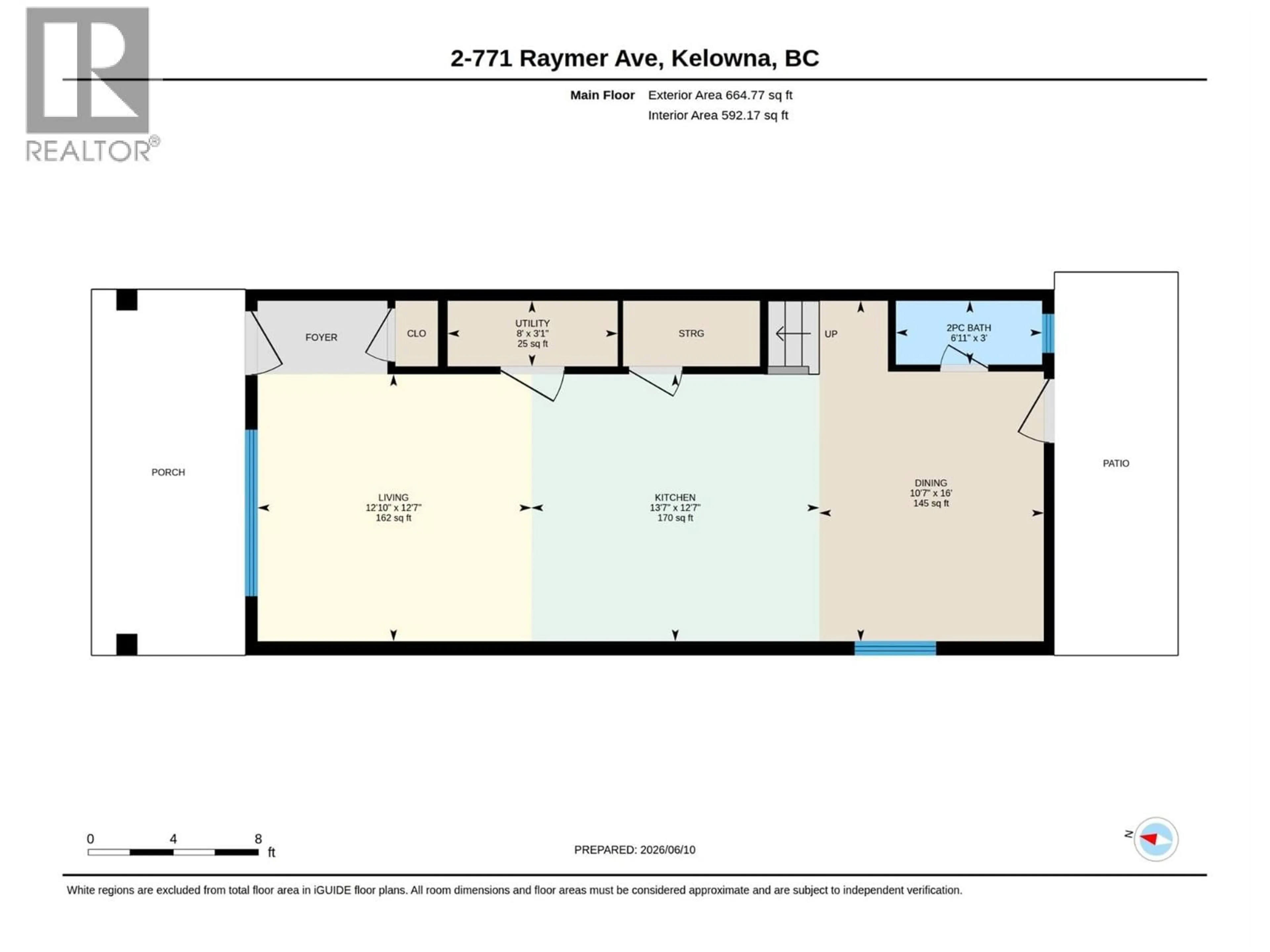 Floor plan for 2 - 771 RAYMER AVENUE, Kelowna British Columbia V1Y4Z7