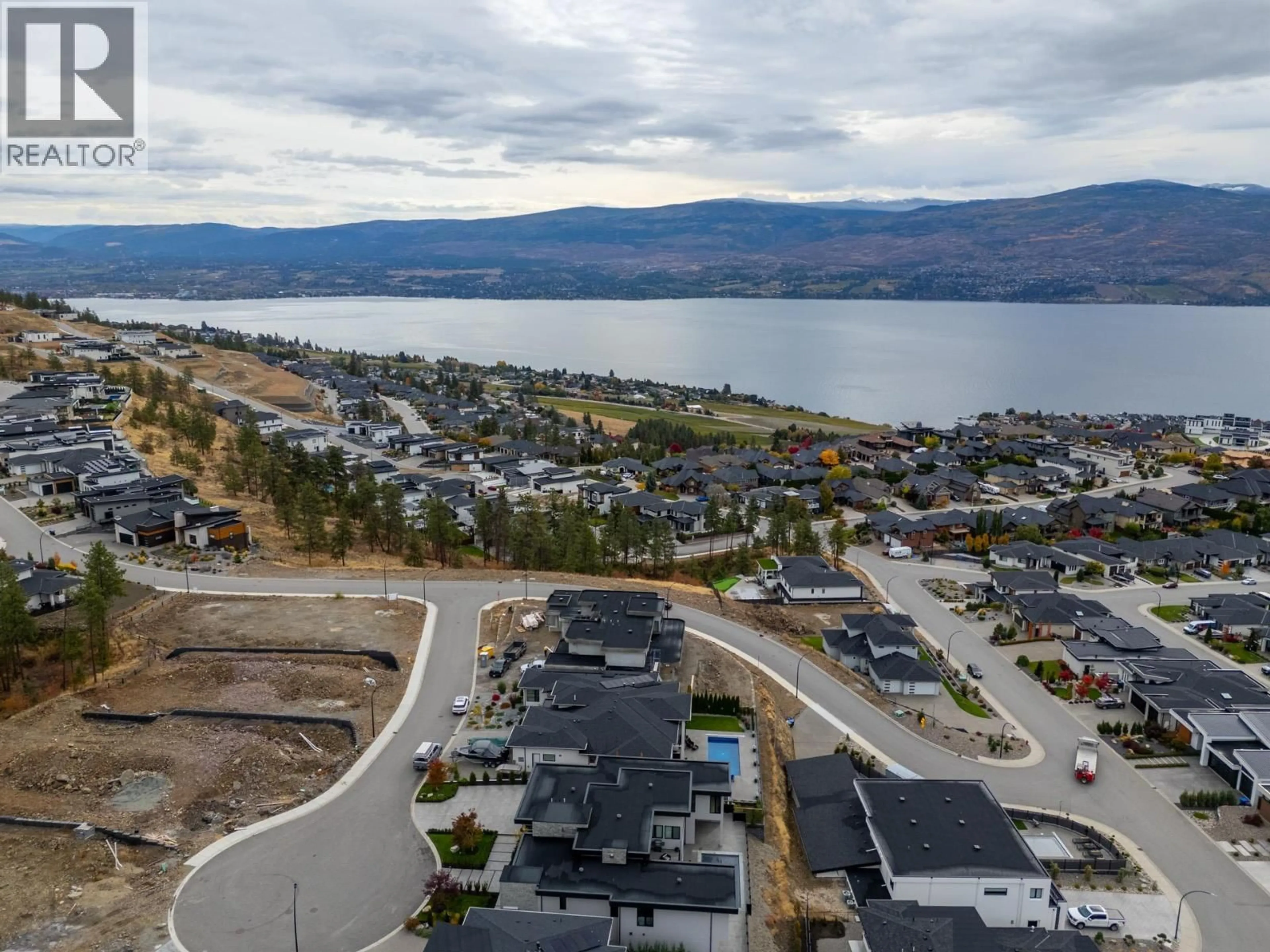 A pic from outside/outdoor area/front of a property/back of a property/a pic from drone, water/lake/river/ocean view for 1643 TOURIGA PLACE, West Kelowna British Columbia V4T3B5