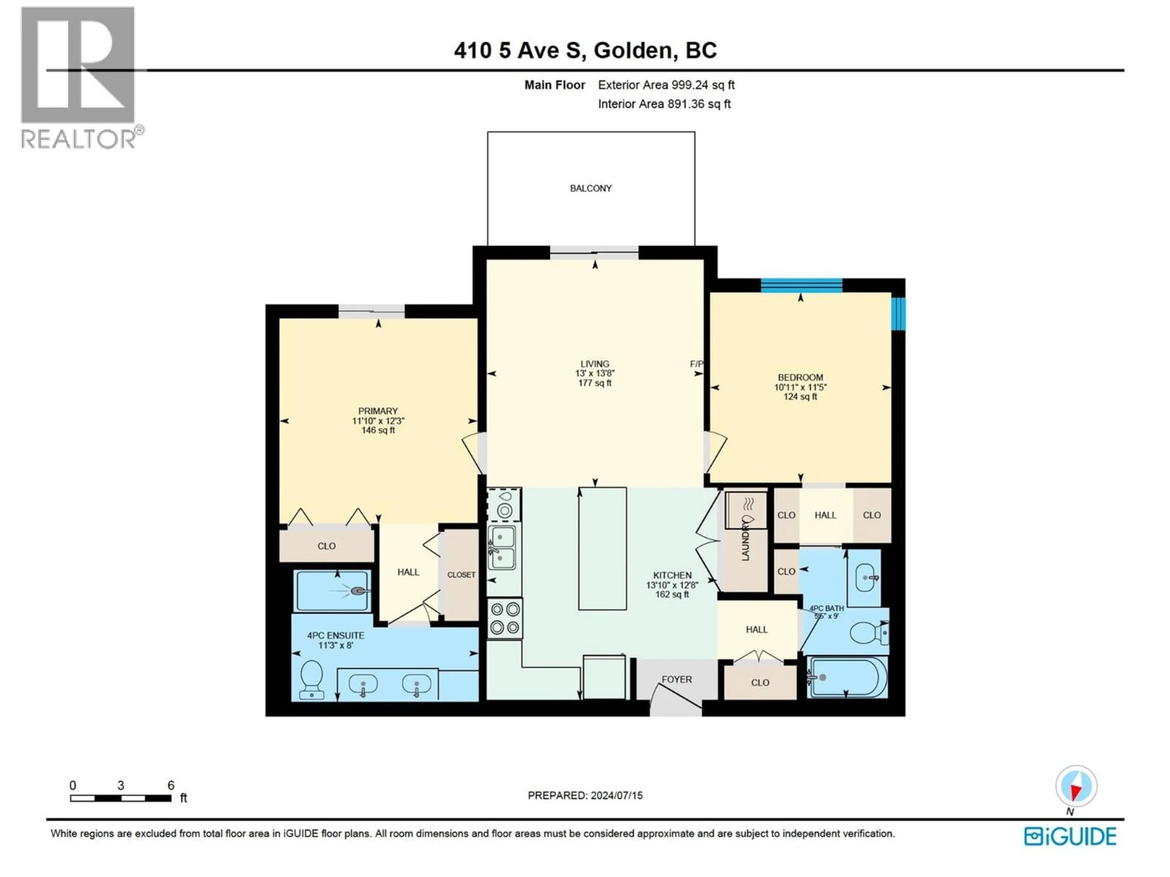 Floor plan for 1206 - 410 5TH AVENUE, Golden British Columbia V0A1H0