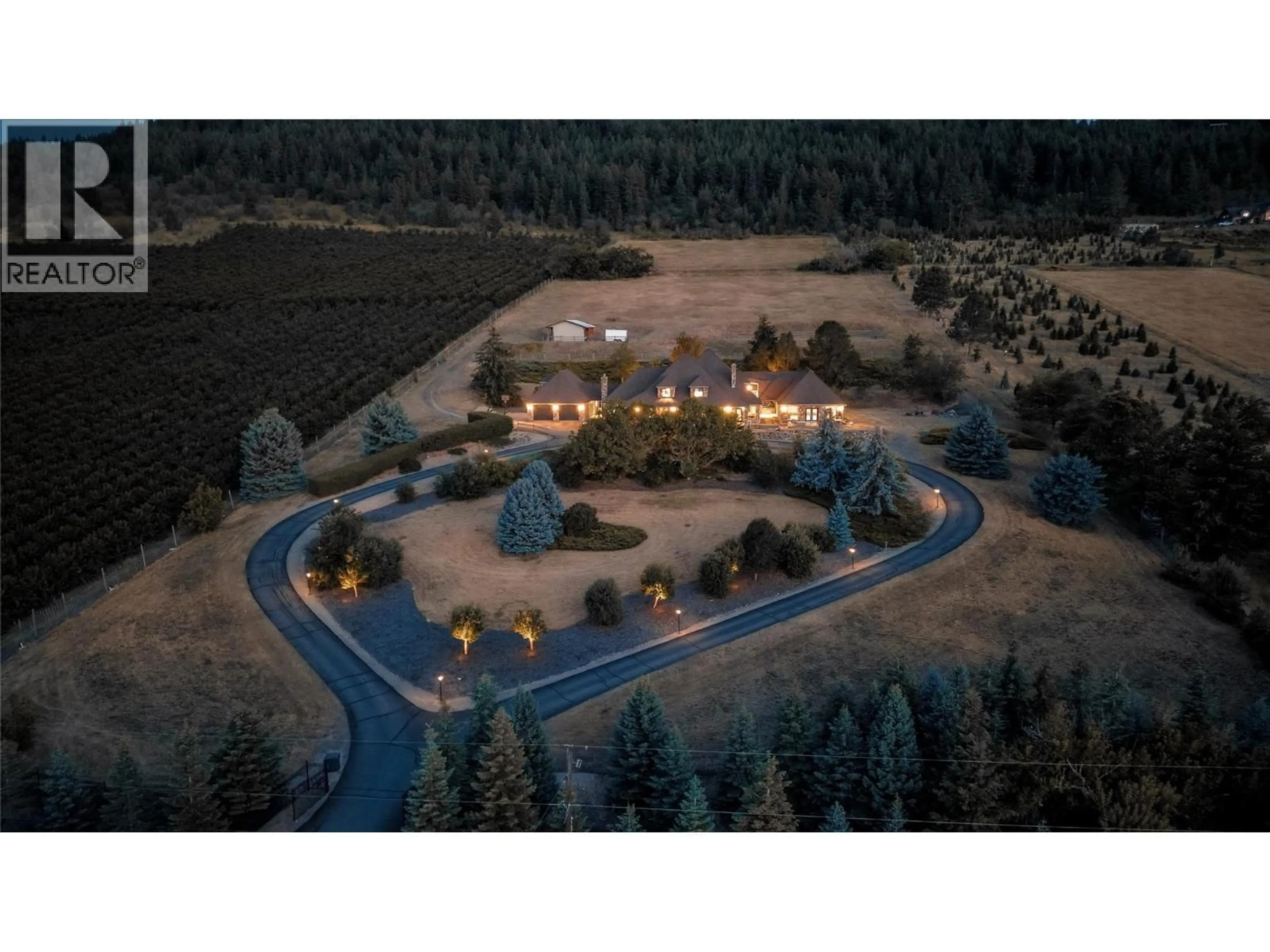 A pic from outside/outdoor area/front of a property/back of a property/a pic from drone, mountain view for 10802 COLDSTREAM CREEK ROAD, Coldstream British Columbia V1B1C9