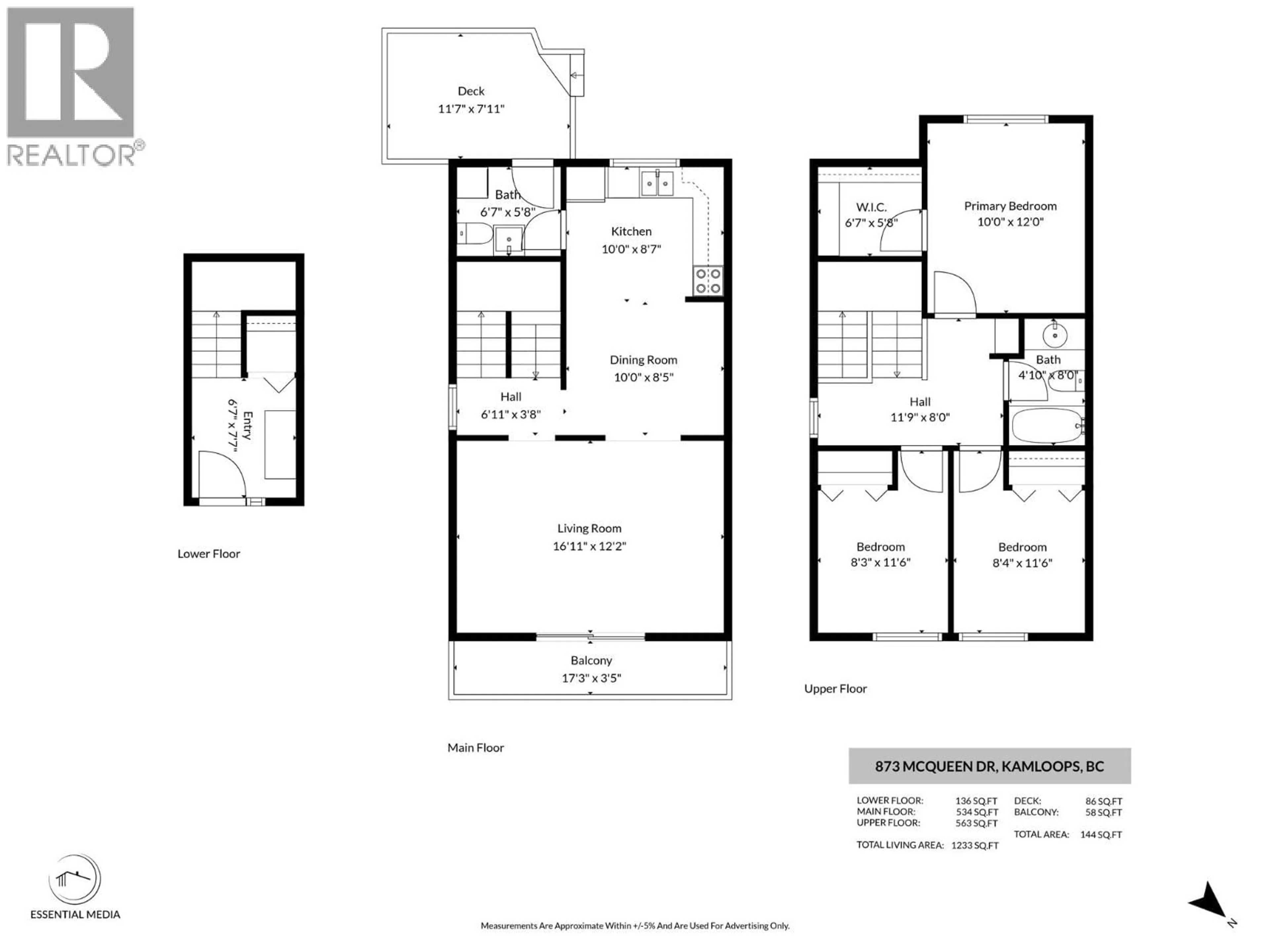 Floor plan for 873 MCQUEEN DRIVE, Kamloops British Columbia V2B7X8