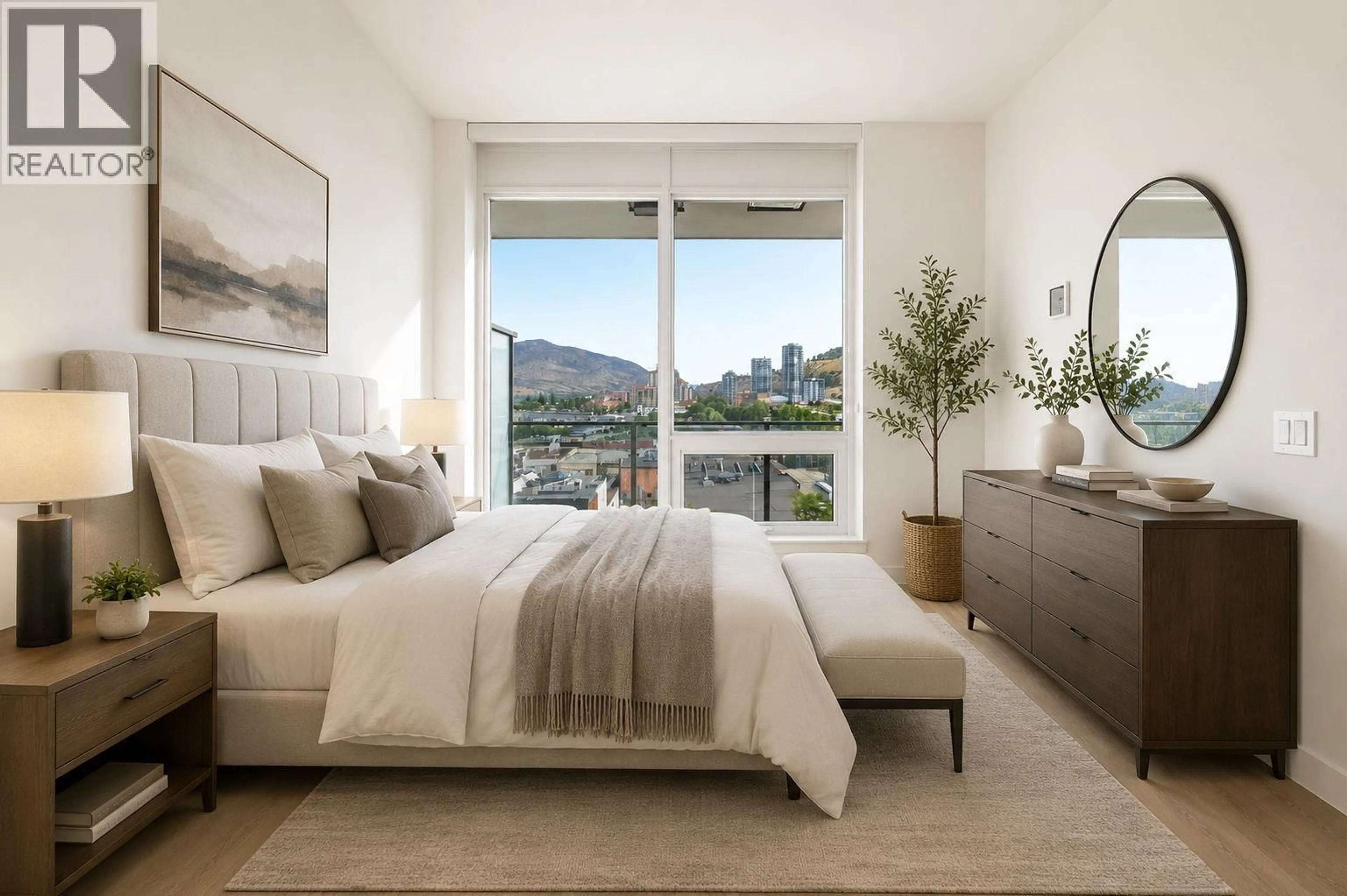 Bedroom with bed, unknown for 701 - 1626 WATER STREET, Kelowna British Columbia V1Y0N7