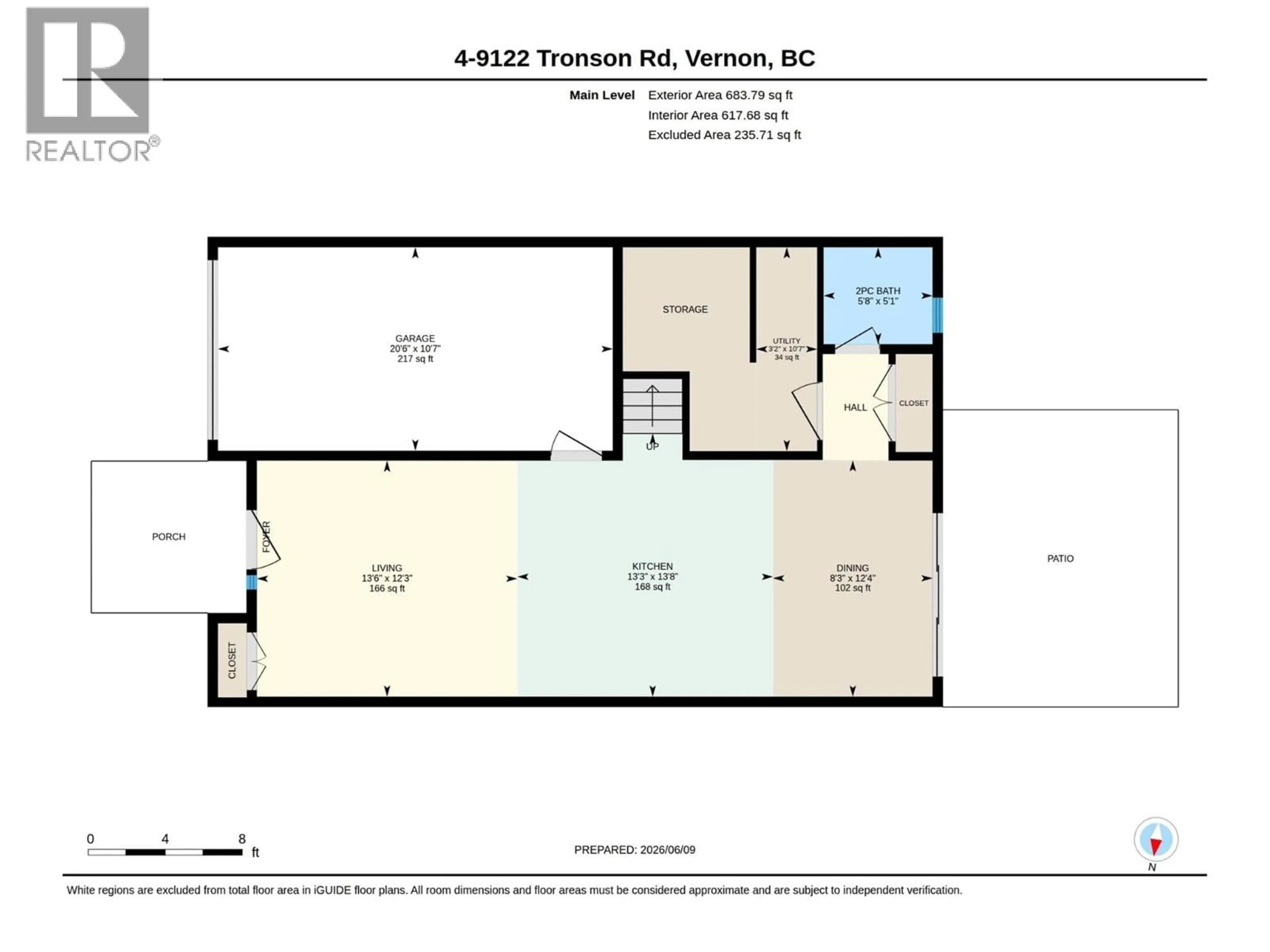 Floor plan for 6 - 9188 TRONSON ROAD, Vernon British Columbia V1H1E2