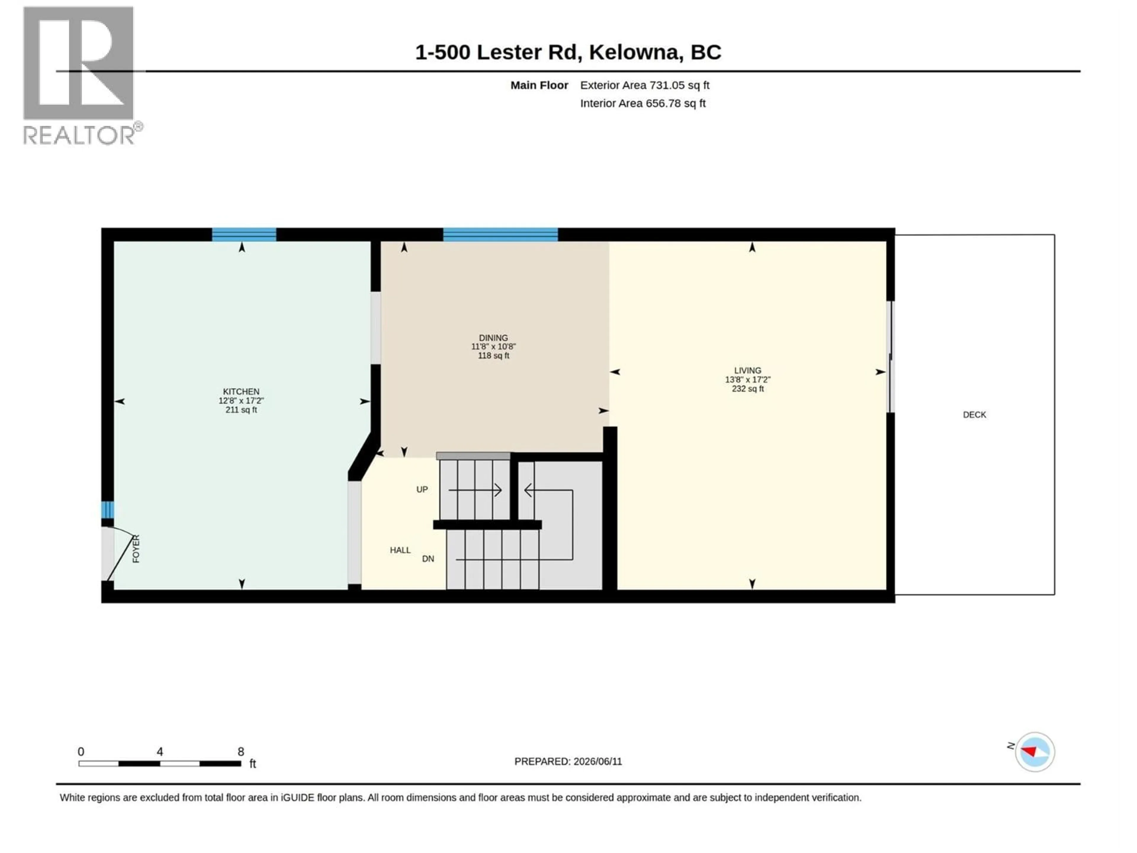 Floor plan for 1 - 500 LESTER ROAD, Kelowna British Columbia V1X6E2