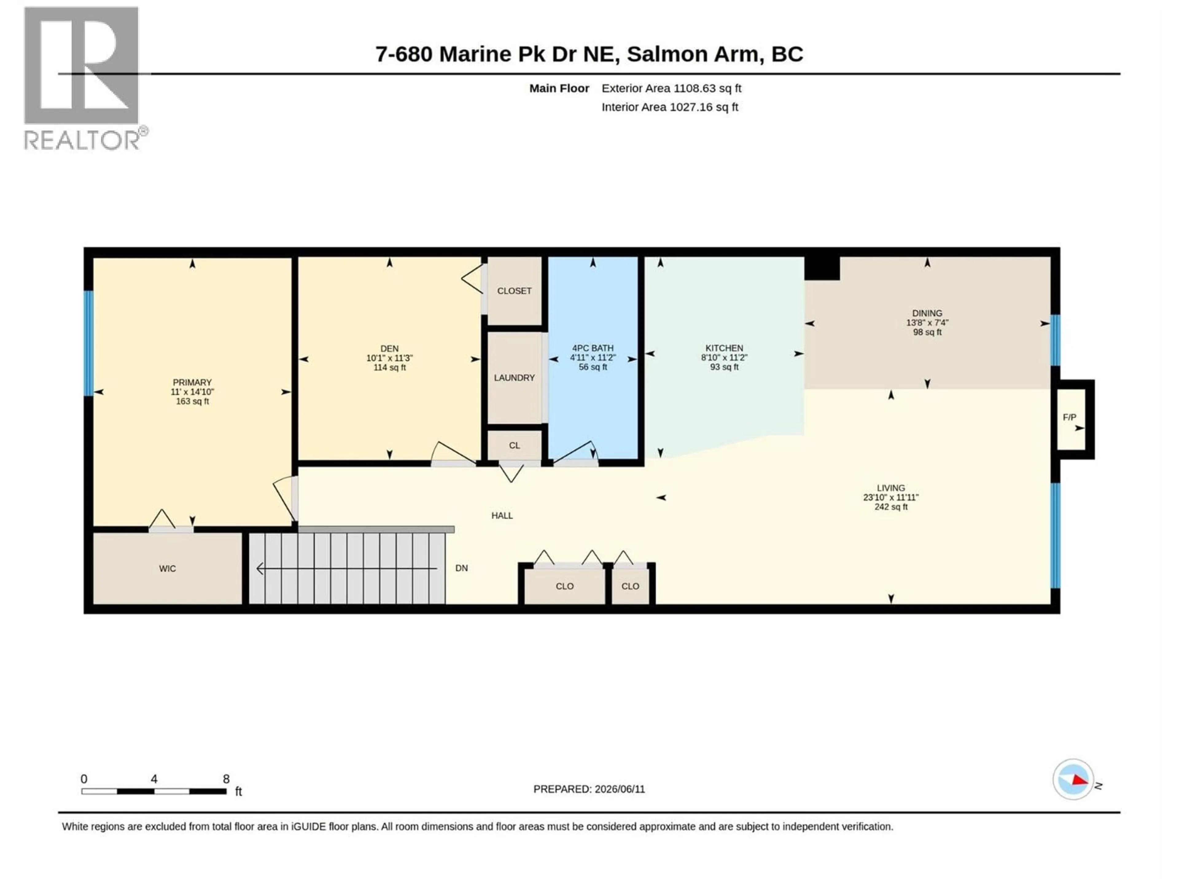 Floor plan for 7 - 680 MARINE PARK DRIVE NORTHEAST, Salmon Arm British Columbia V1E3L4