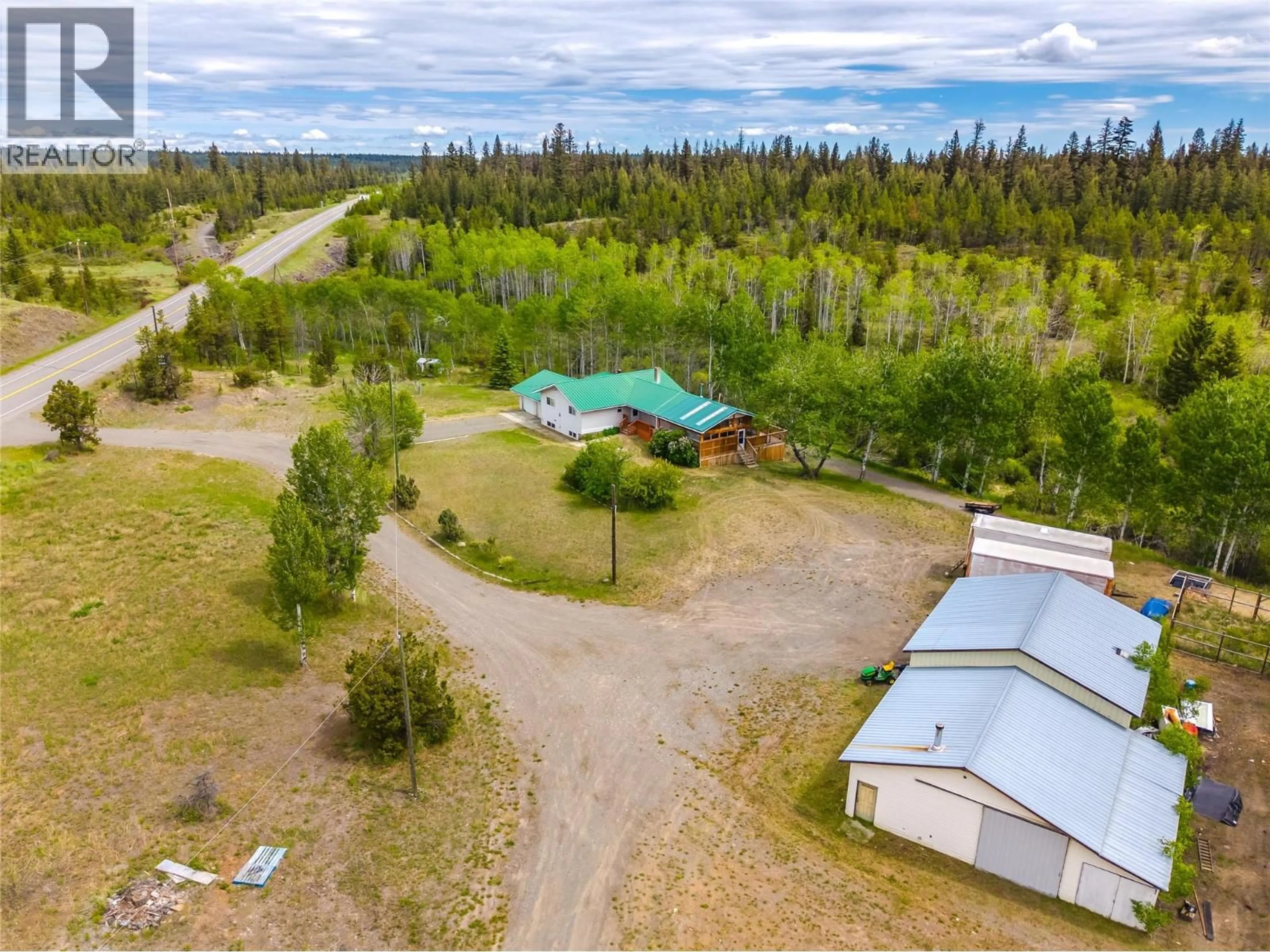 A pic from outside/outdoor area/front of a property/back of a property/a pic from drone, unknown for 1912 CHASM ROAD, 70 Mile House British Columbia V0K2K0