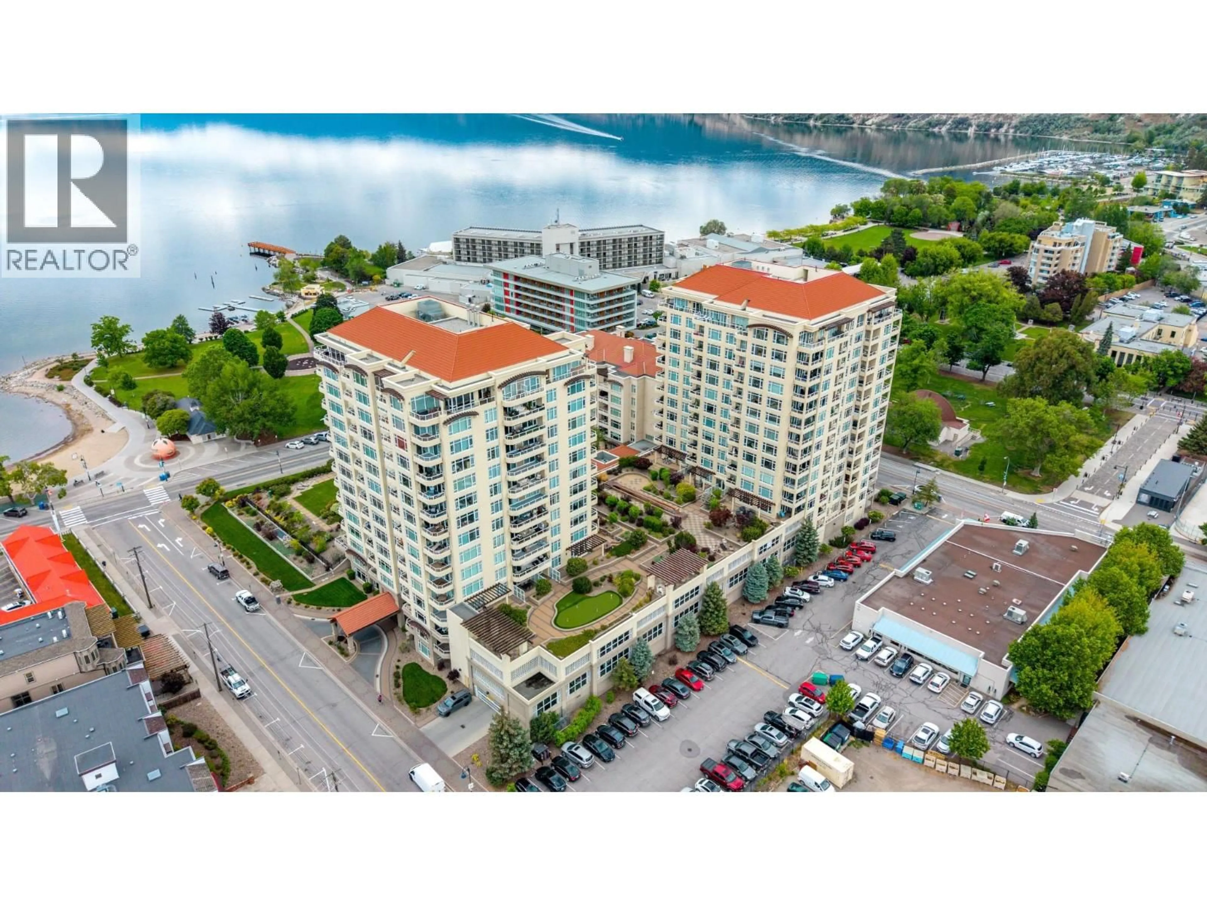 A pic from outside/outdoor area/front of a property/back of a property/a pic from drone, unknown for 807 - 75 MARTIN STREET, Penticton British Columbia V2A9C8