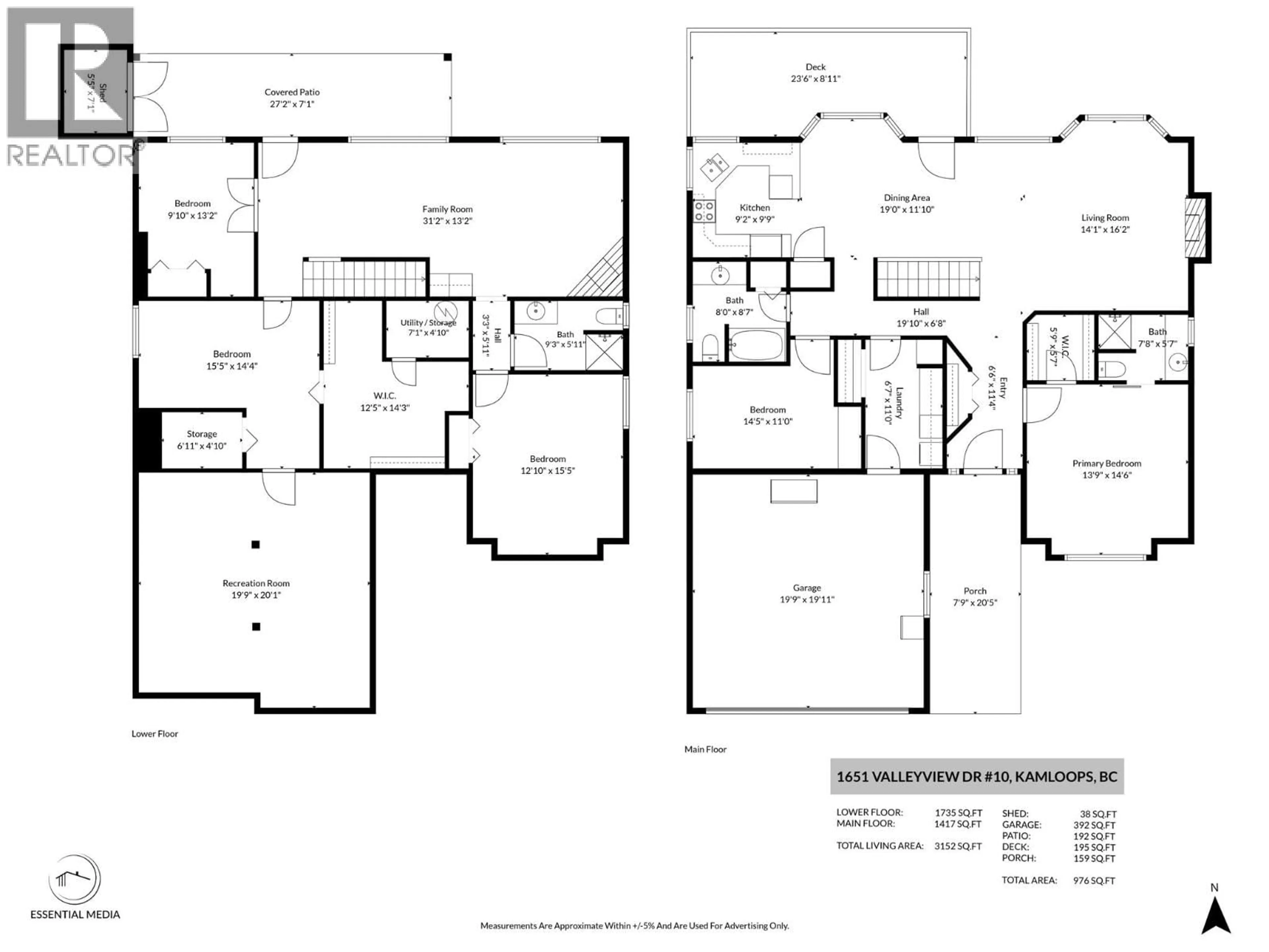 Floor plan for 10 - 1651 VALLEYVIEW DRIVE, Kamloops British Columbia V2C0A4