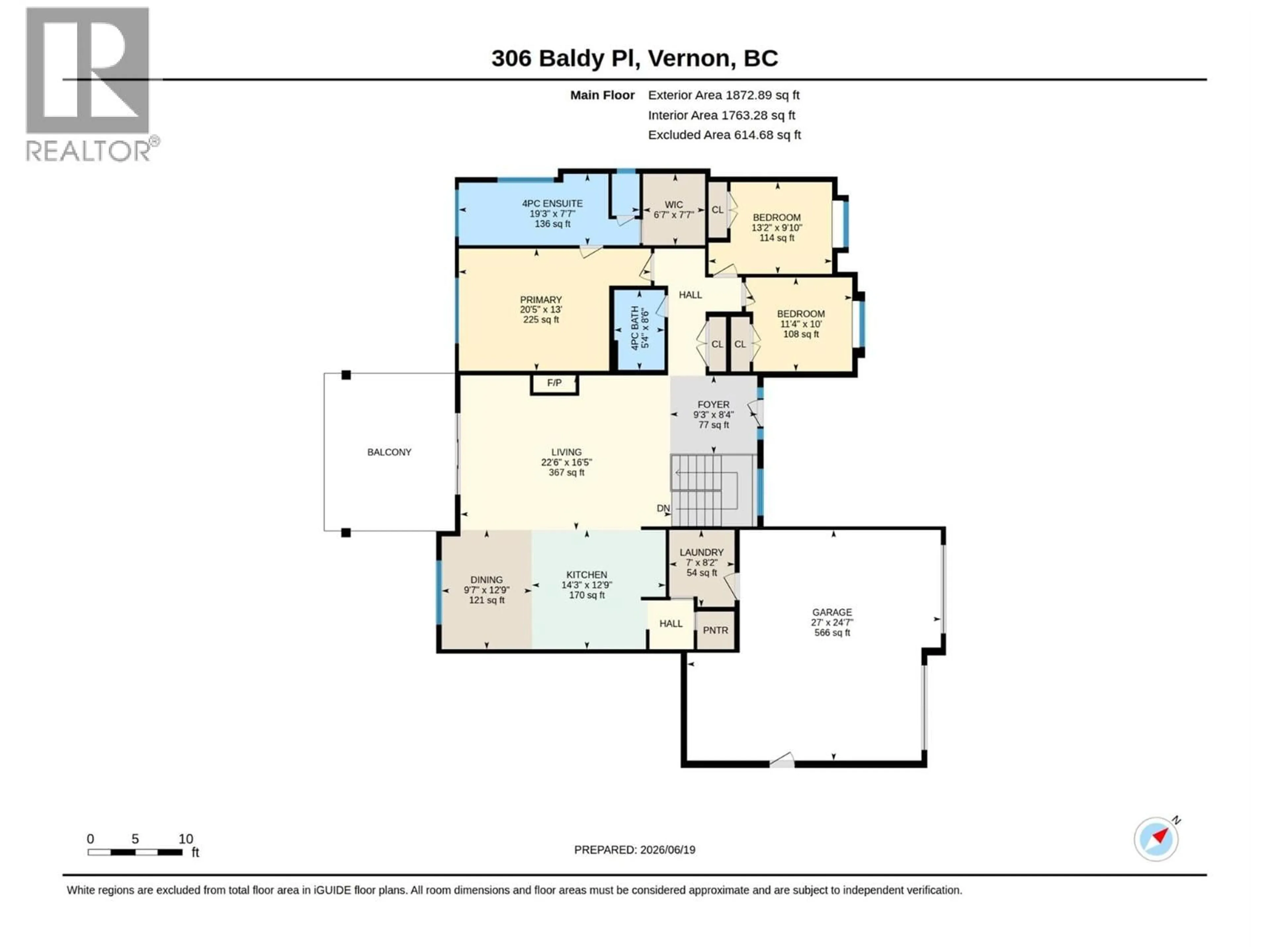 Floor plan for 306 BALDY PLACE, Vernon British Columbia V1B0A3