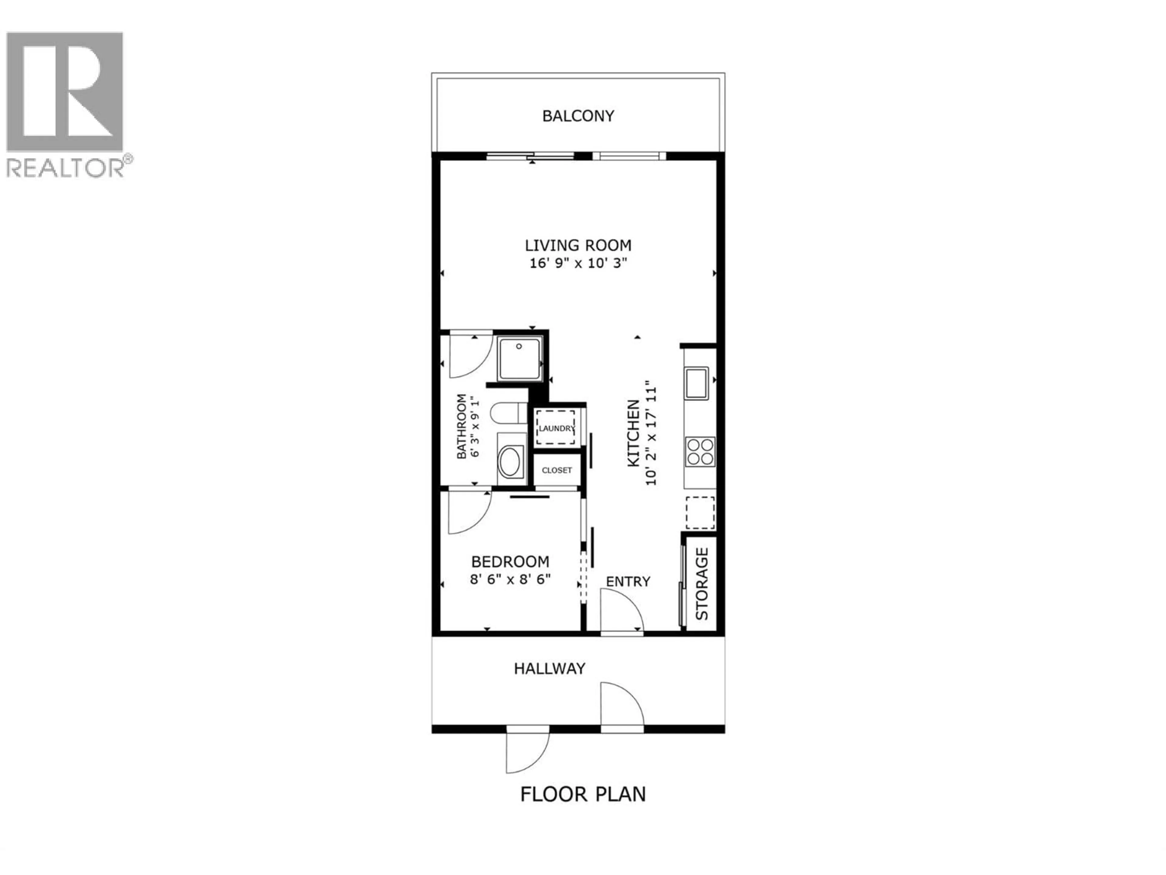 Floor plan for 411 - 615 RUTLAND ROAD NORTH, Kelowna British Columbia V1X3V6