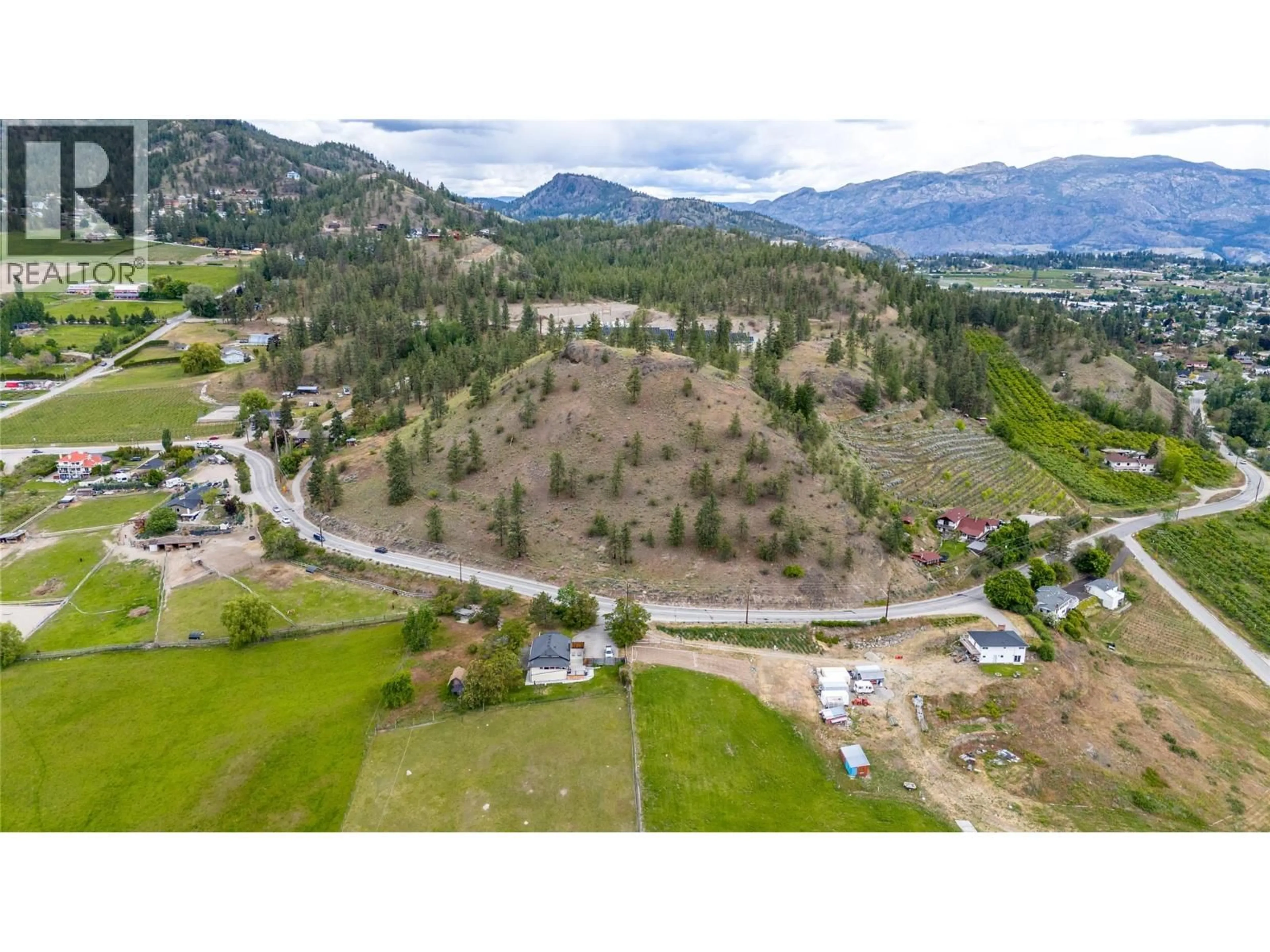 A pic from outside/outdoor area/front of a property/back of a property/a pic from drone, mountain view for 13316 PRAIRIE VALLEY ROAD, Summerland British Columbia V0H1Z8