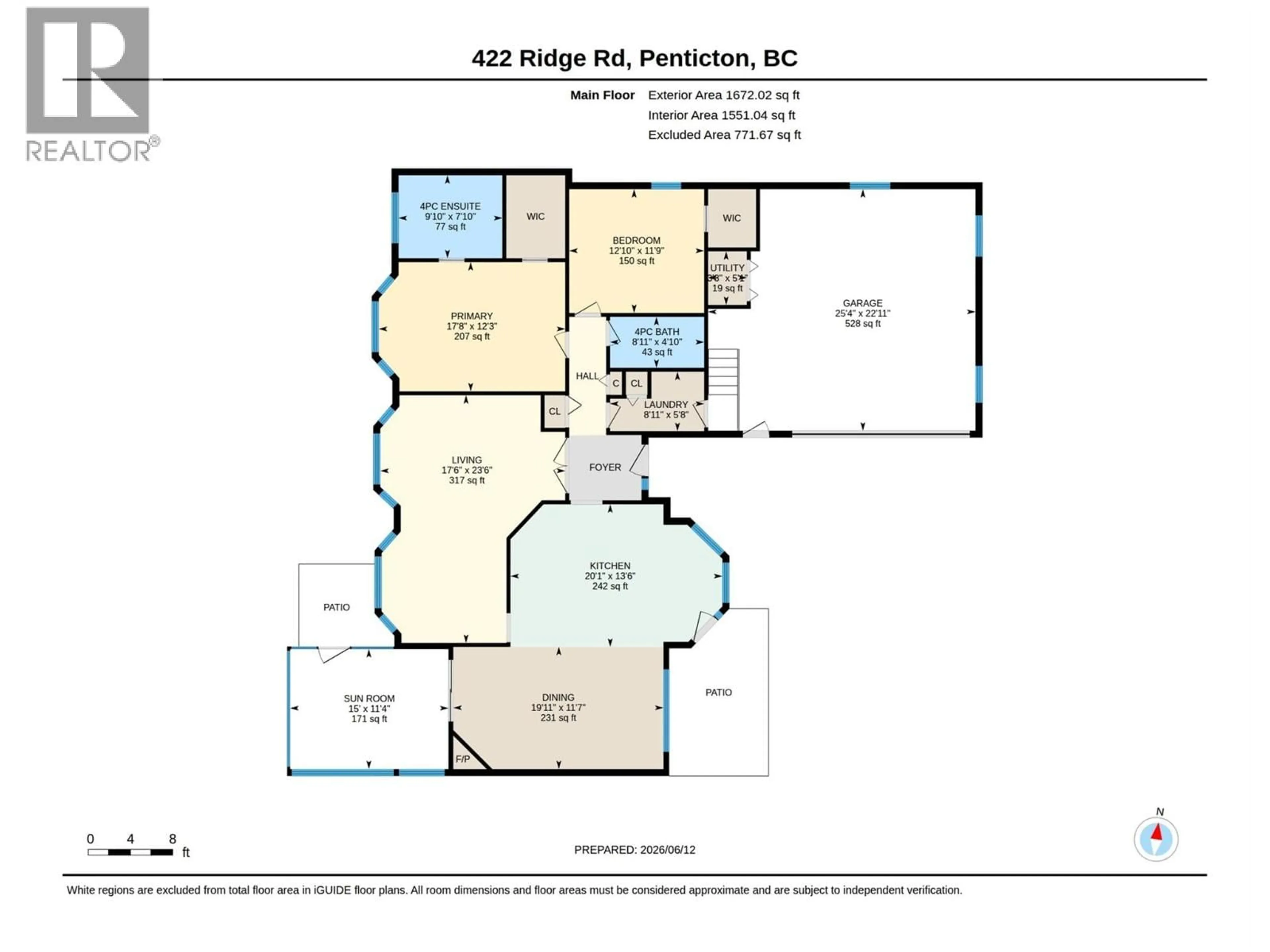 Floor plan for 422 RIDGE ROAD, Penticton British Columbia V2A8N7