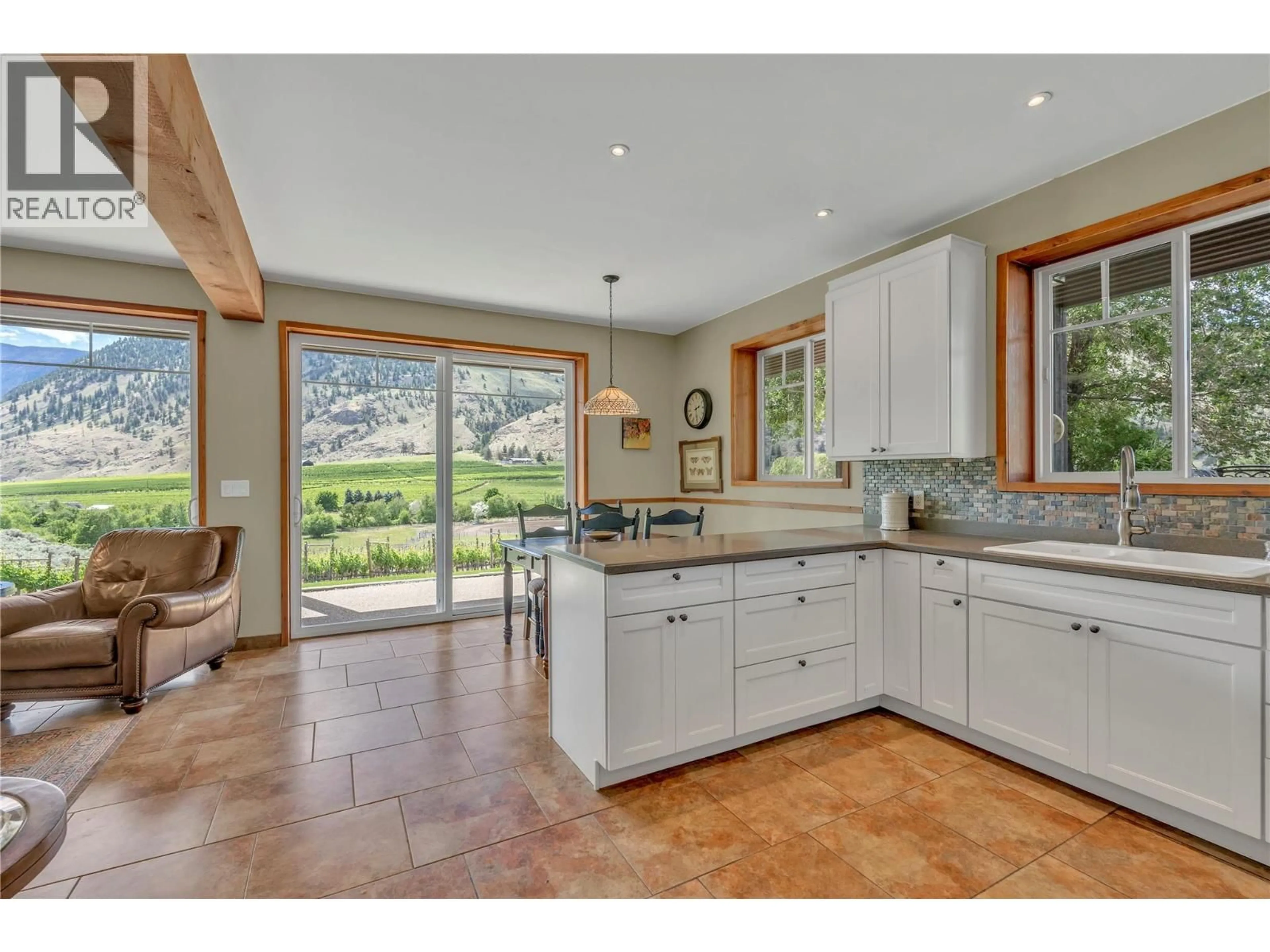 Open concept kitchen, ceramic/tile floor for 2795 LIDDICOAT ROAD, Keremeos British Columbia V0X1N4