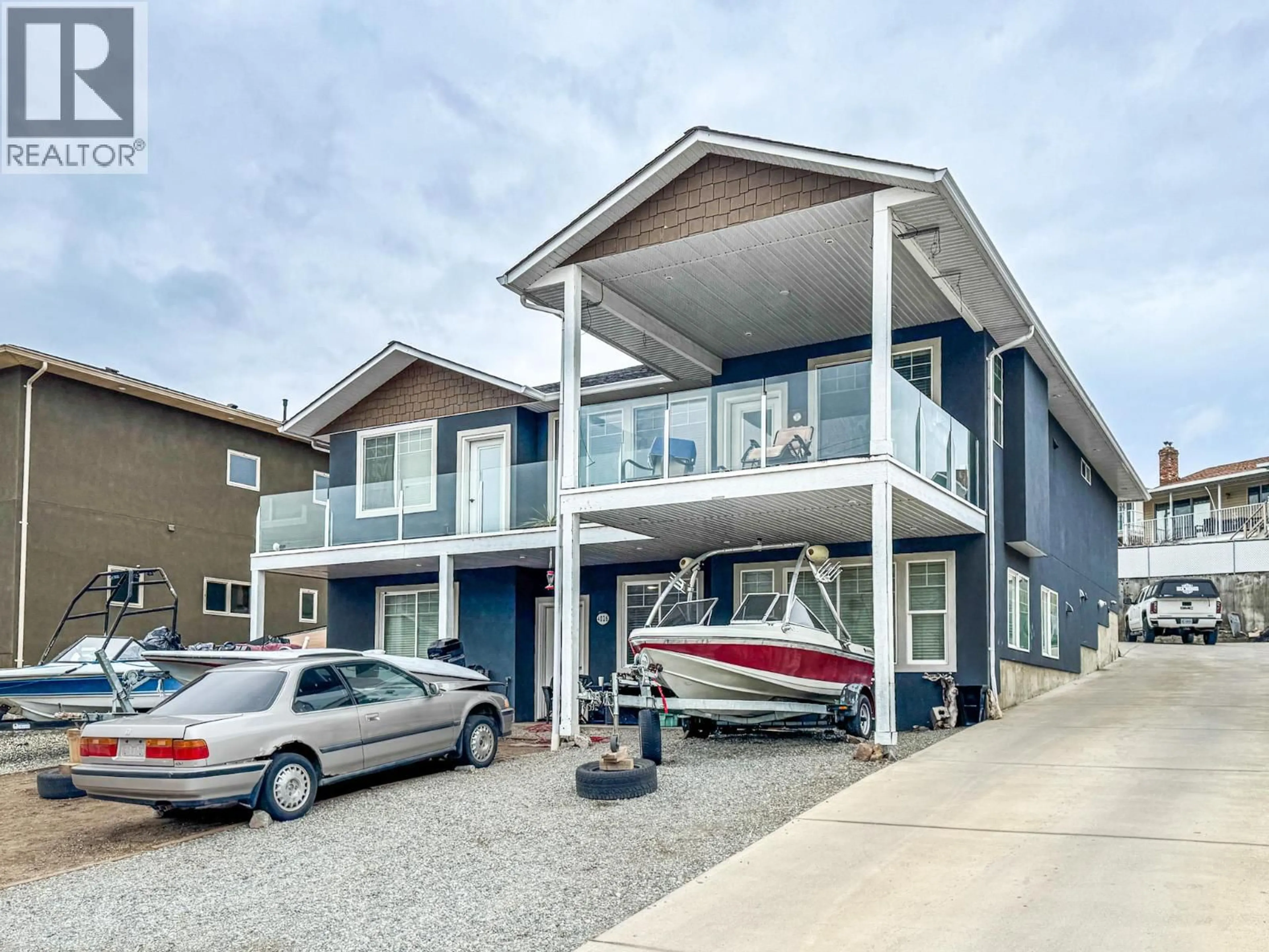 Home with vinyl exterior material, water/lake/river/ocean view for 4026 OLEANDER DRIVE, Osoyoos British Columbia V0H1V1