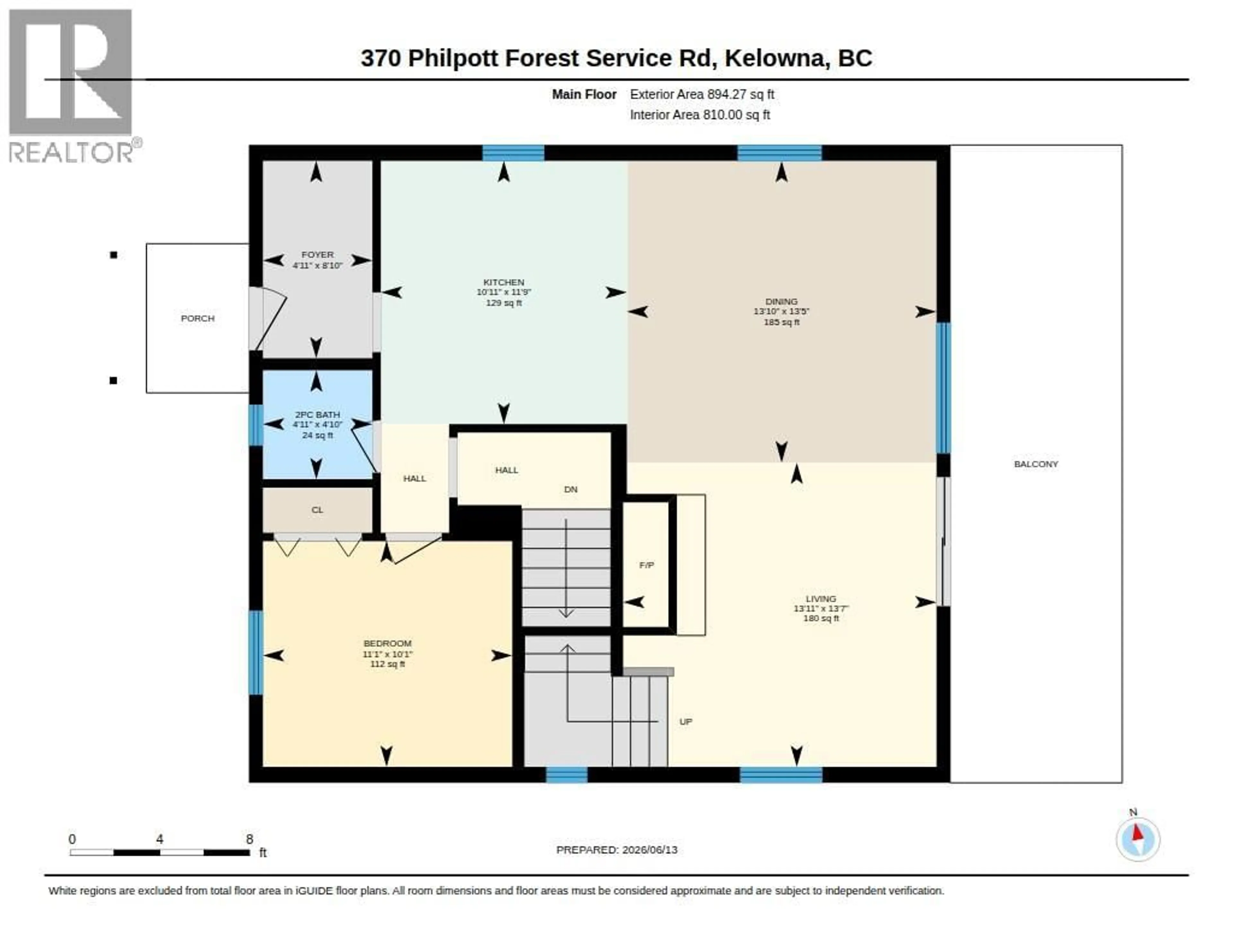 Floor plan for 370 PHILPOTT ROAD, Kelowna British Columbia V1P1J6