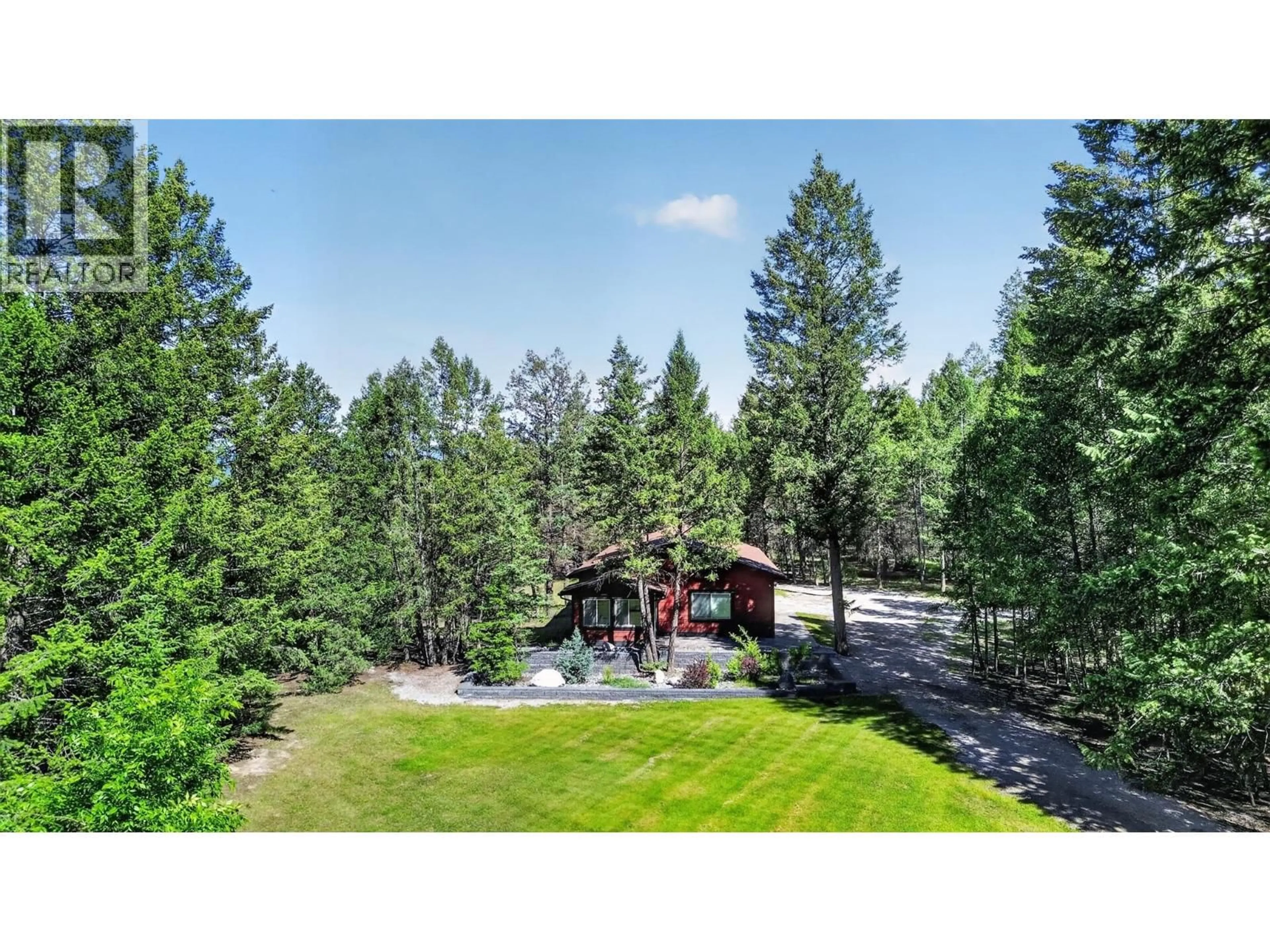 A pic from outside/outdoor area/front of a property/back of a property/a pic from drone, forest/trees view for 8566 EACRETT ROAD, Dry Gulch British Columbia V0A1K2
