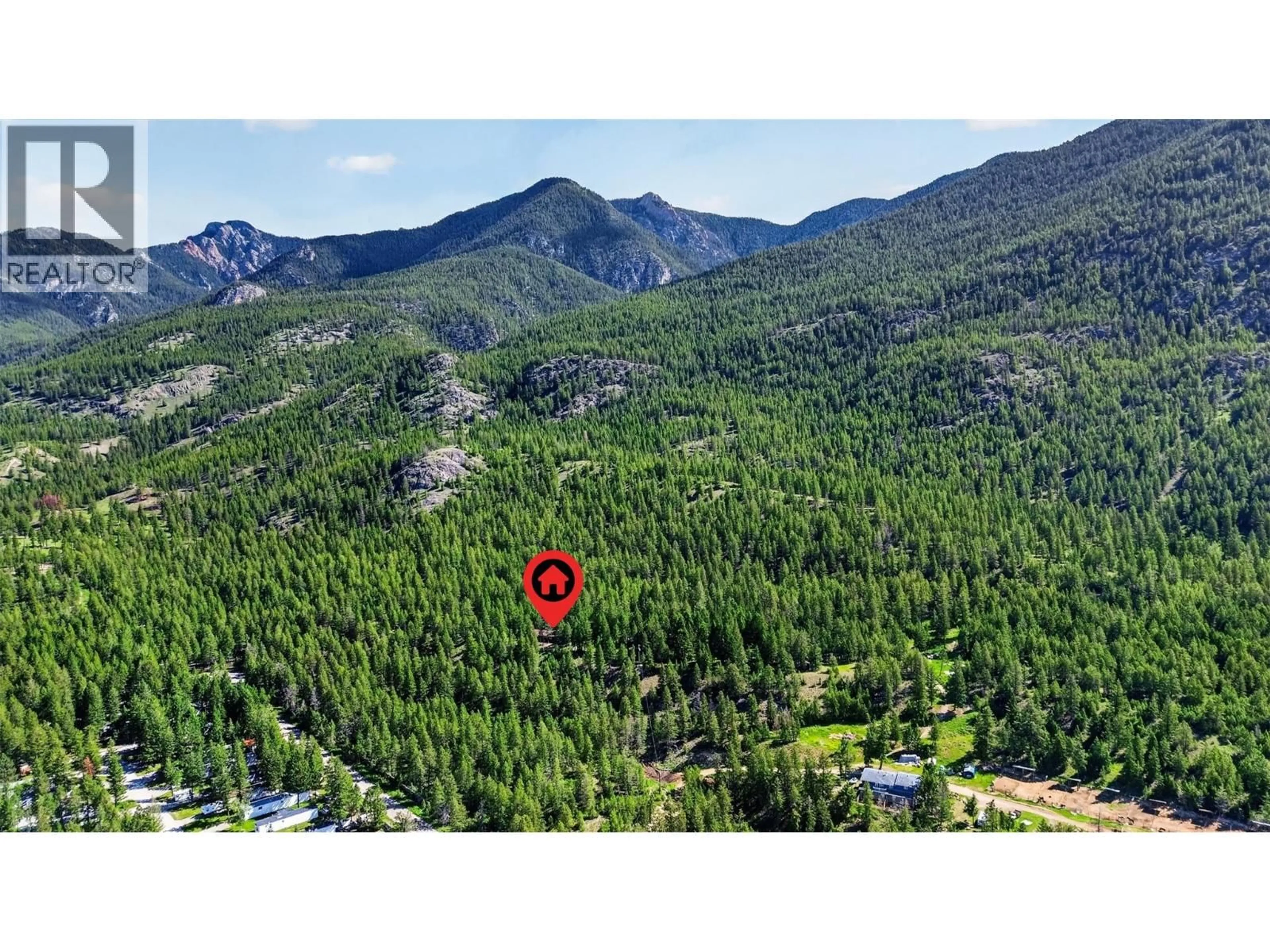 A pic from outside/outdoor area/front of a property/back of a property/a pic from drone, forest/trees view for 8566 EACRETT ROAD, Dry Gulch British Columbia V0A1K2
