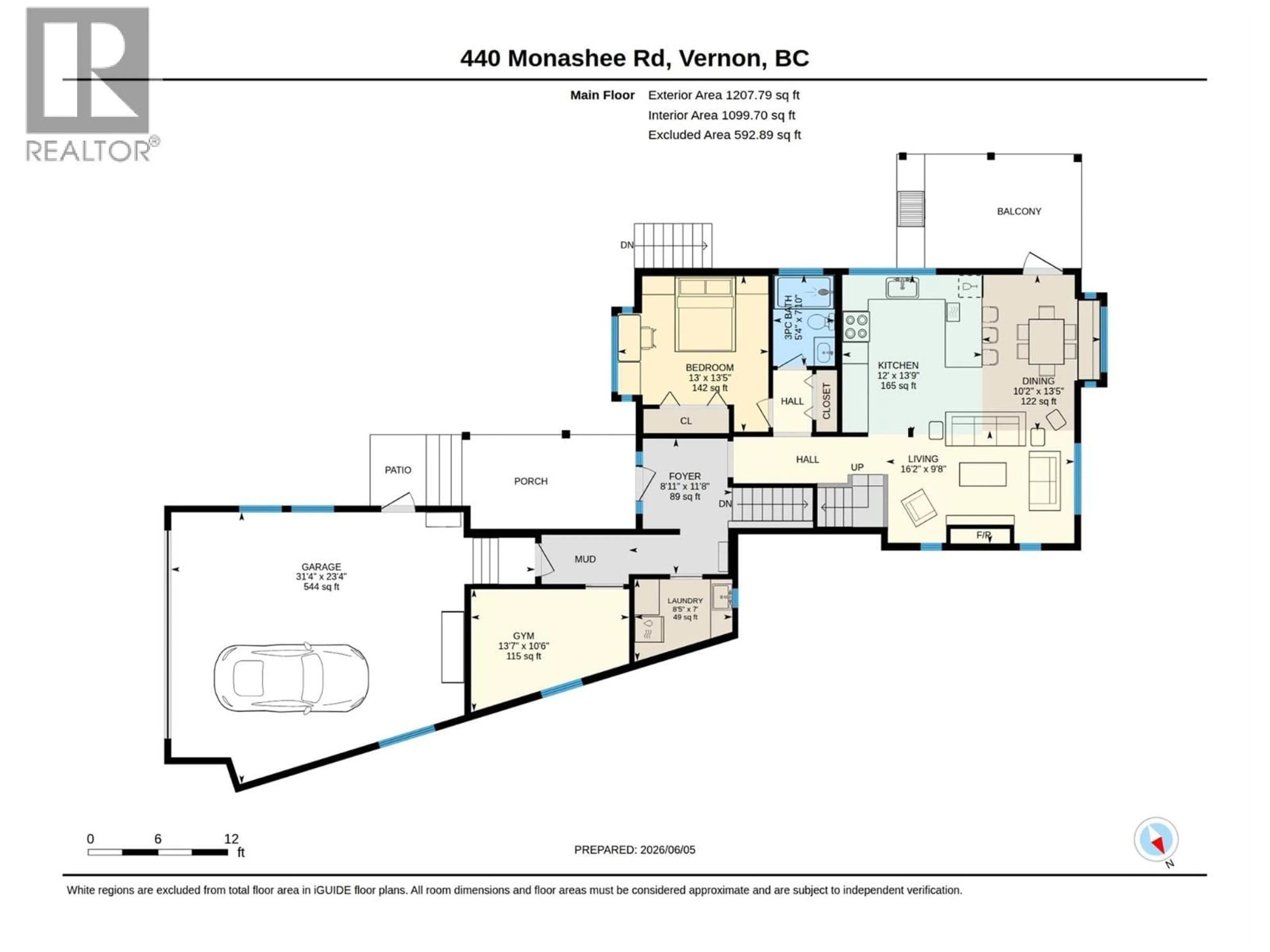 Floor plan for 1 & 2 - 440 MONASHEE ROAD, Vernon British Columbia V1B0S5