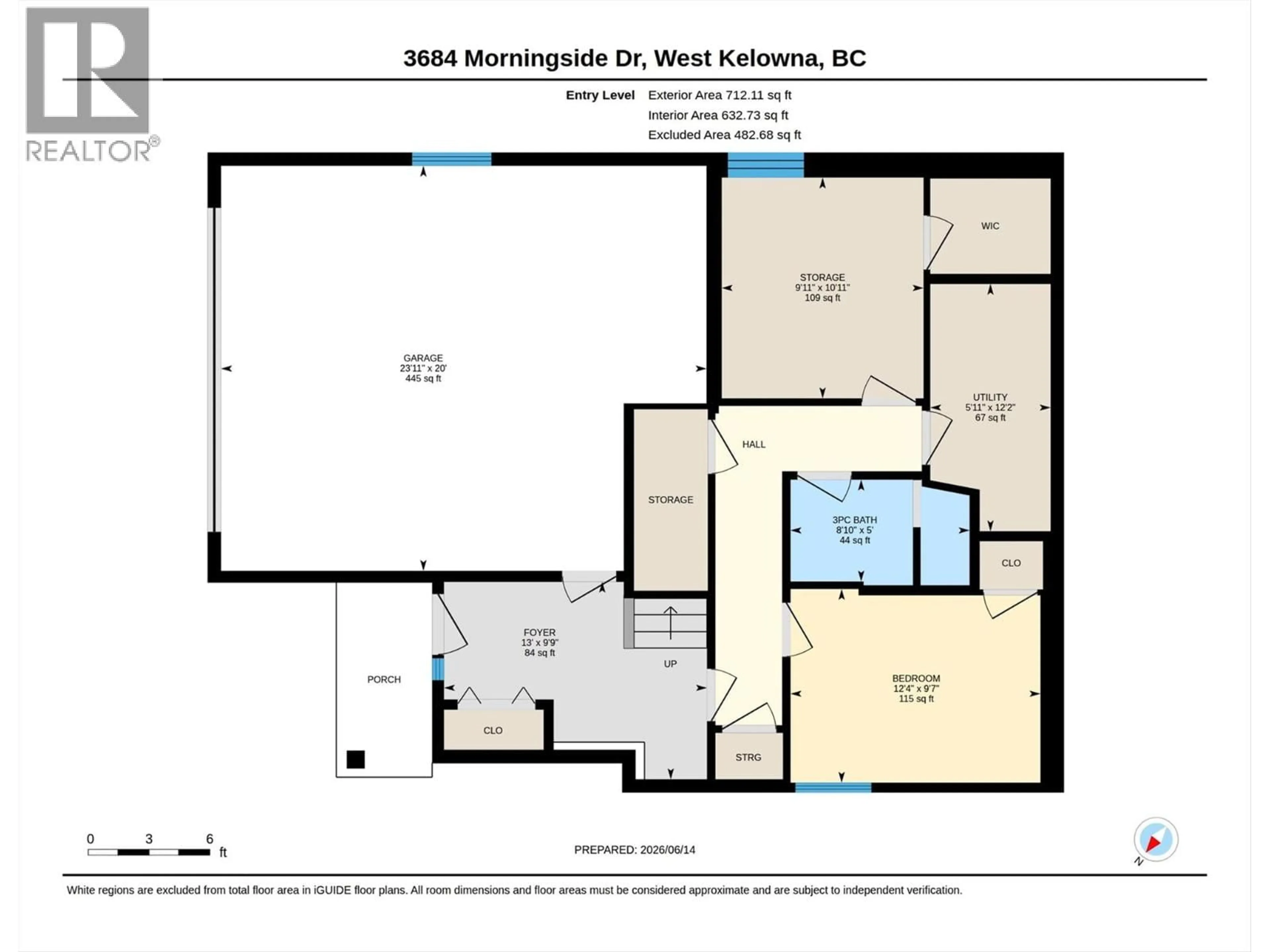 Floor plan for 3684 MORNINGSIDE DRIVE, West Kelowna British Columbia V4T2T8