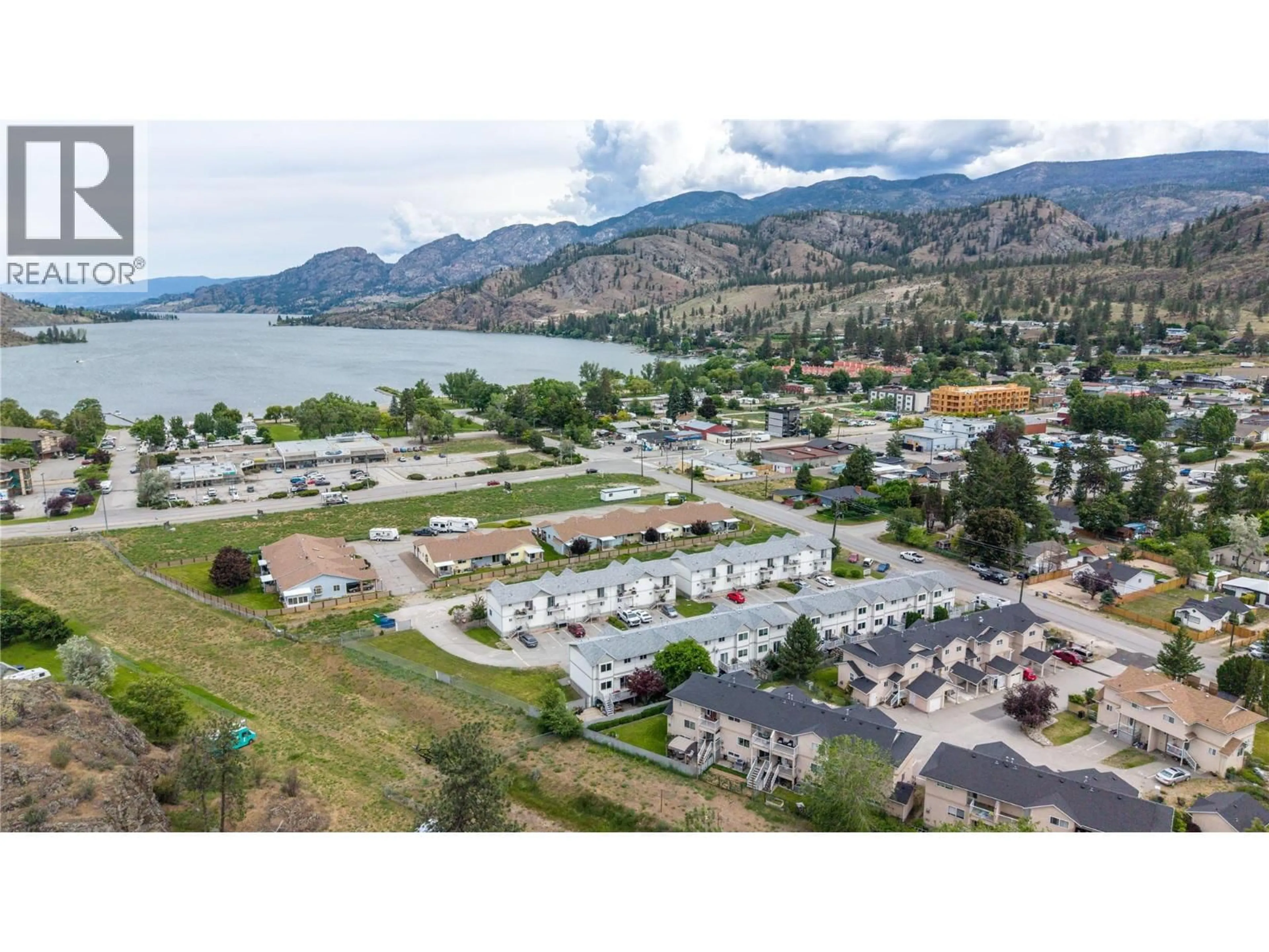 A pic from outside/outdoor area/front of a property/back of a property/a pic from drone, mountain view for 10 - 1020 CEDAR STREET, Okanagan Falls British Columbia V0H1R5