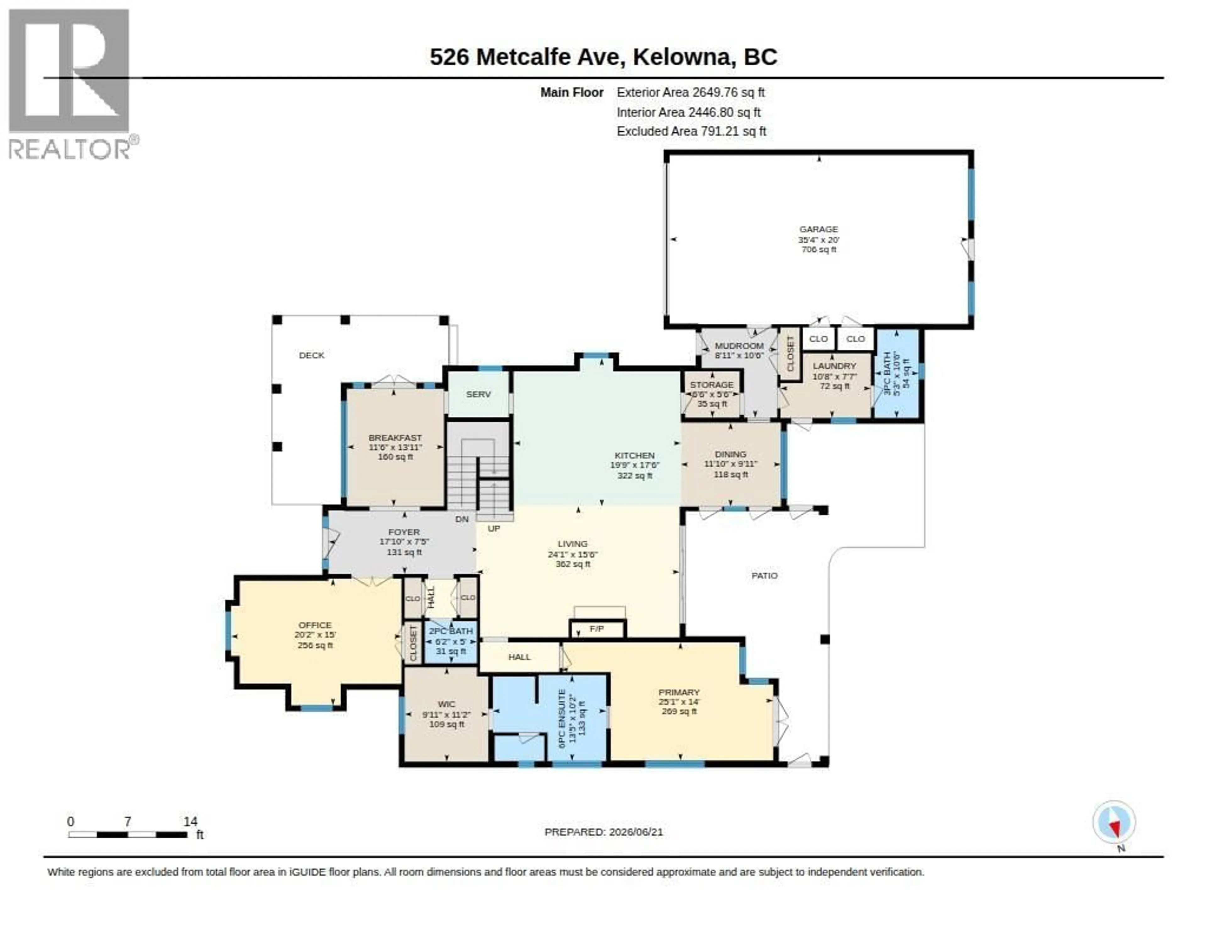 Floor plan for 526 METCALFE AVENUE, Kelowna British Columbia V1W5K8