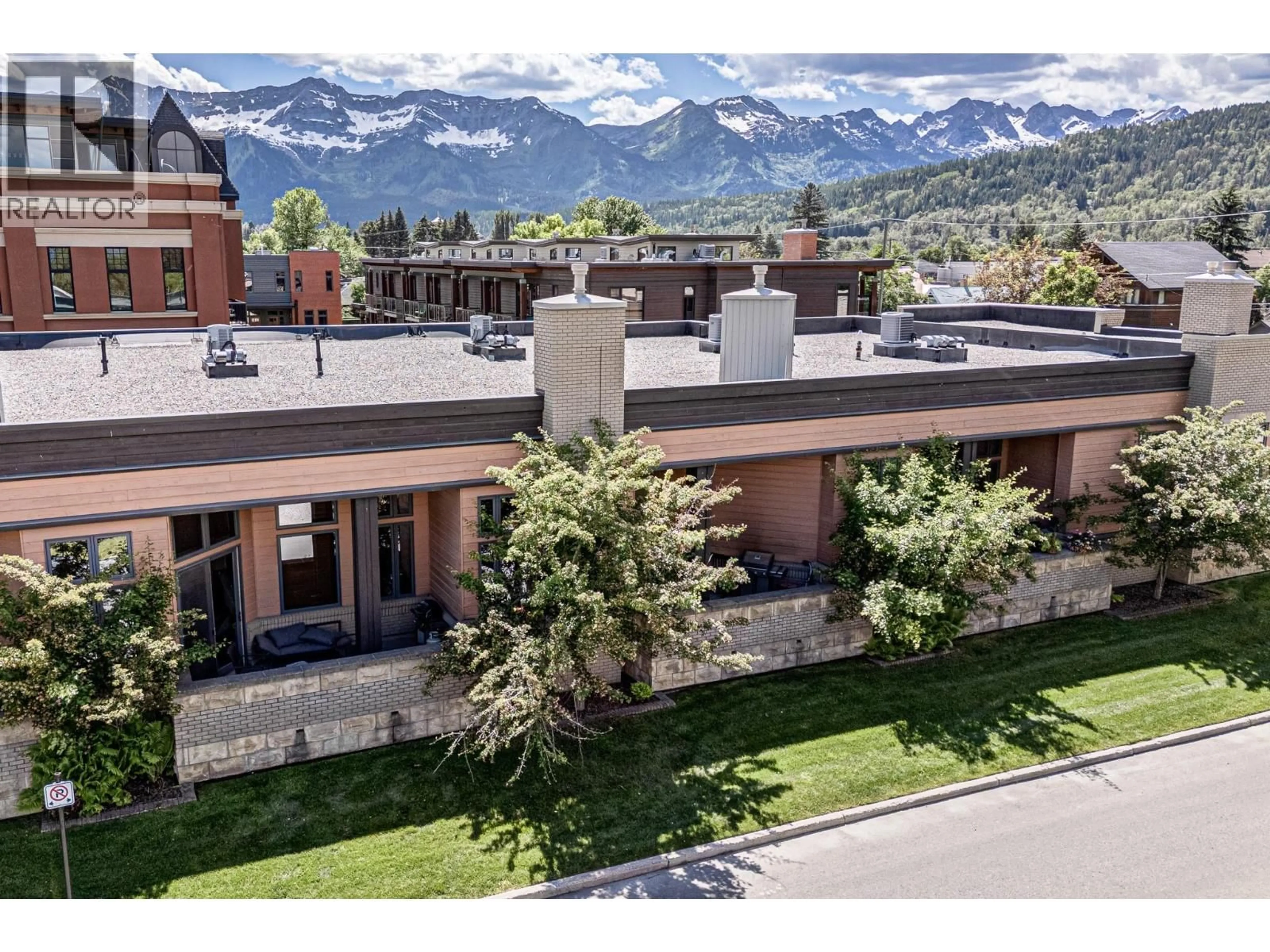 A pic from outside/outdoor area/front of a property/back of a property/a pic from drone, mountain view for 103B - 901 2ND AVENUE, Fernie British Columbia V0B1M0